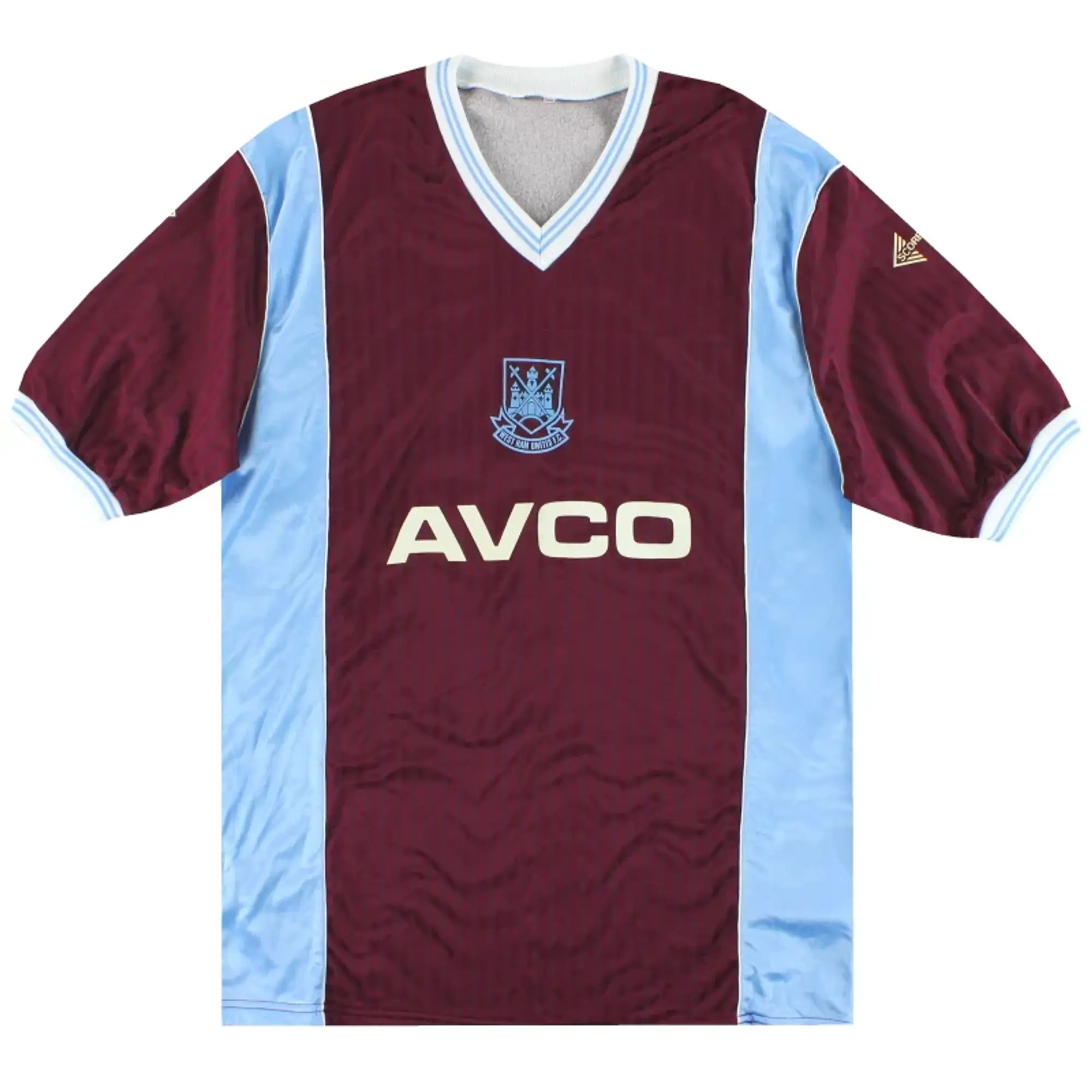 1987-89 West Ham Scoreline Home Shirt L - West Ham / Excellent / Large
