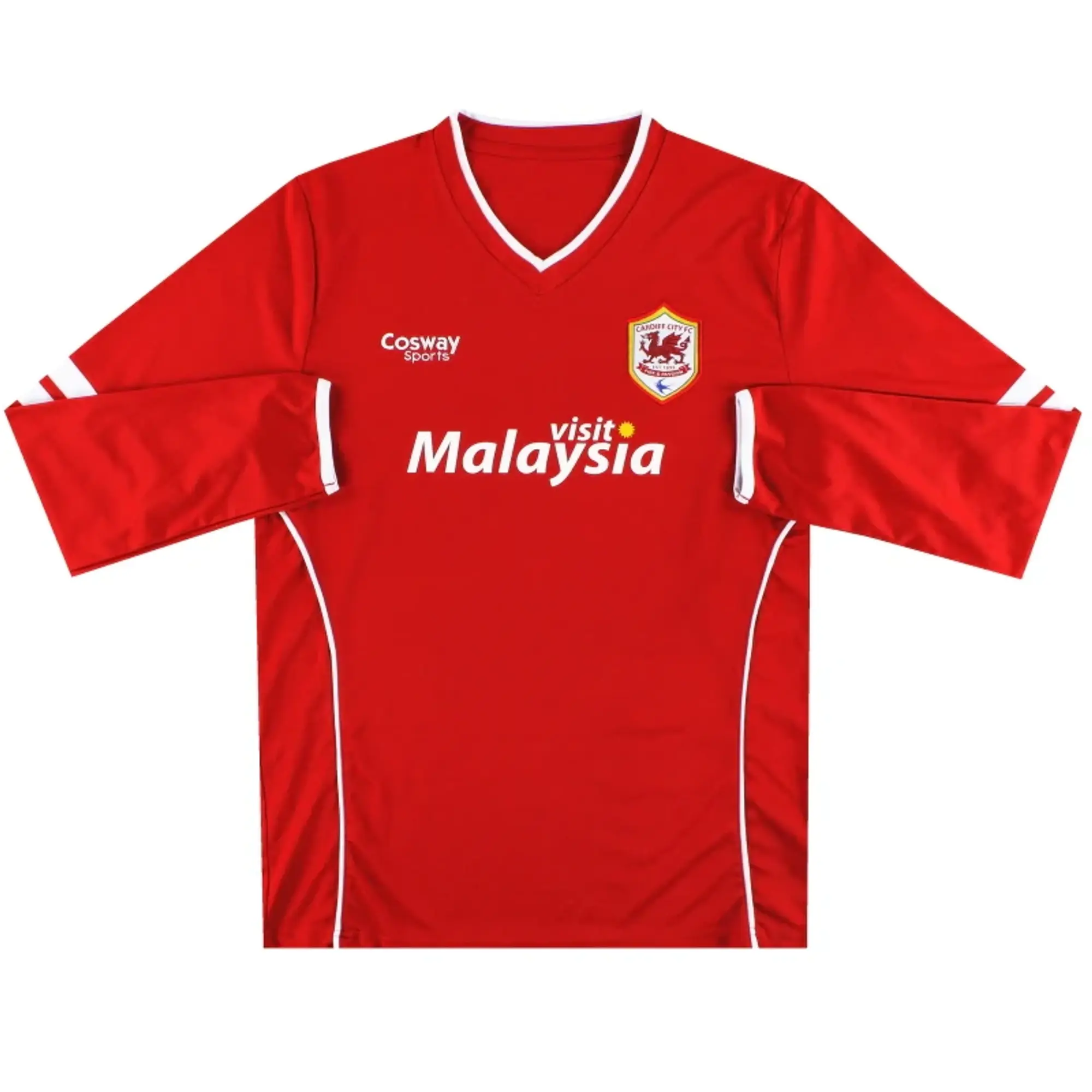 2014-15 Cardiff City Home Shirt L/S XL - Cardiff City / Excellent / XL