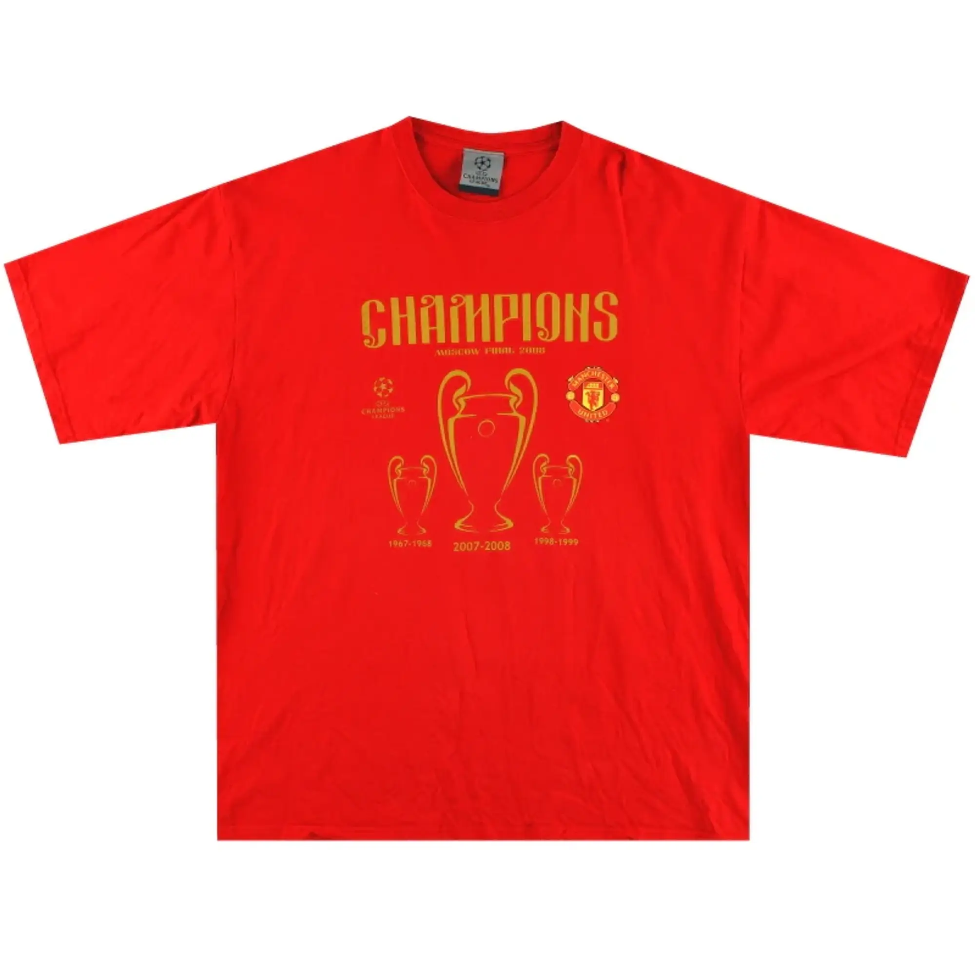 2008 Manchester United Champions League Final Tee XL - Manchester United / Excellent / XL
