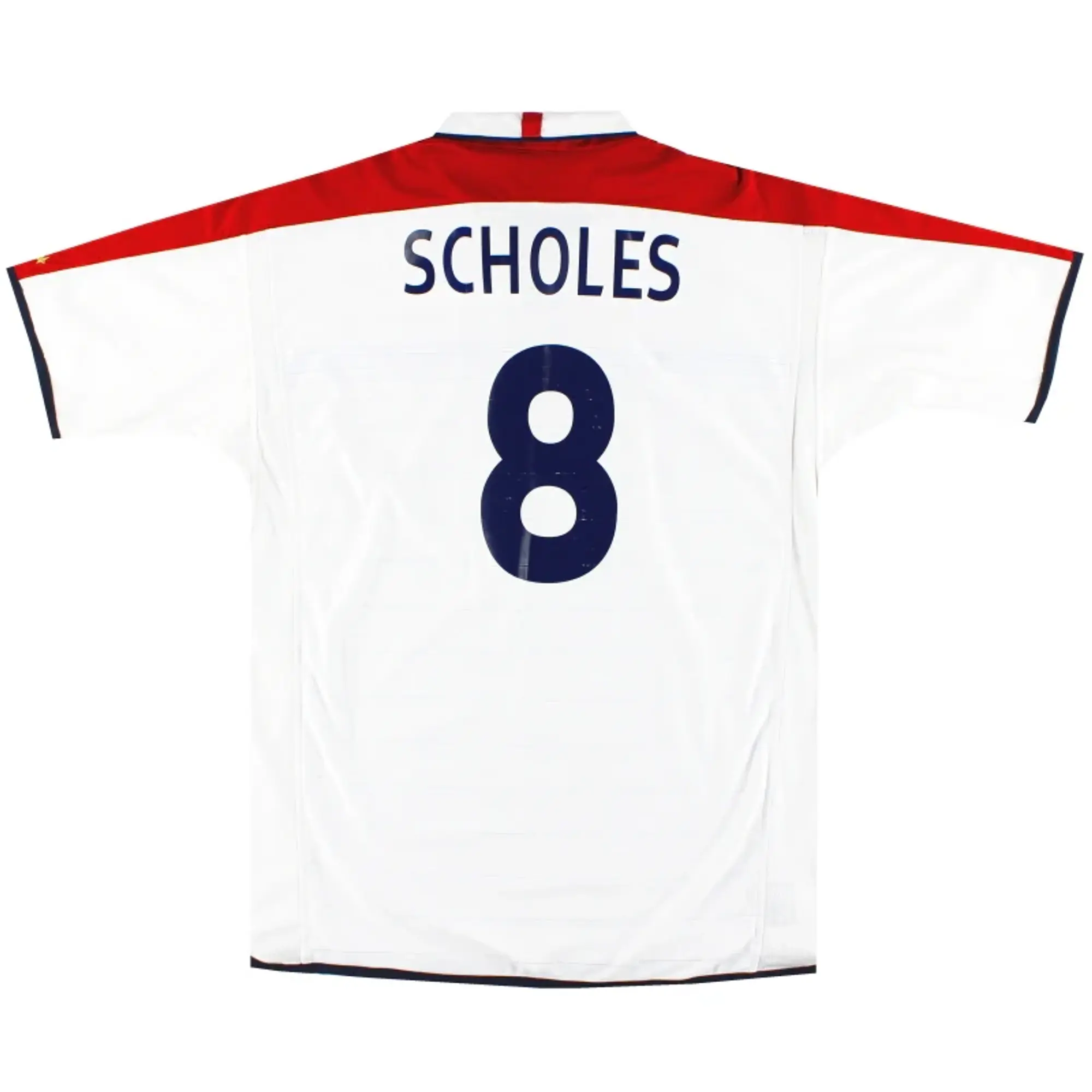 2003-05 England Umbro Home Shirt Scholes #18 XL - England / Excellent / XL