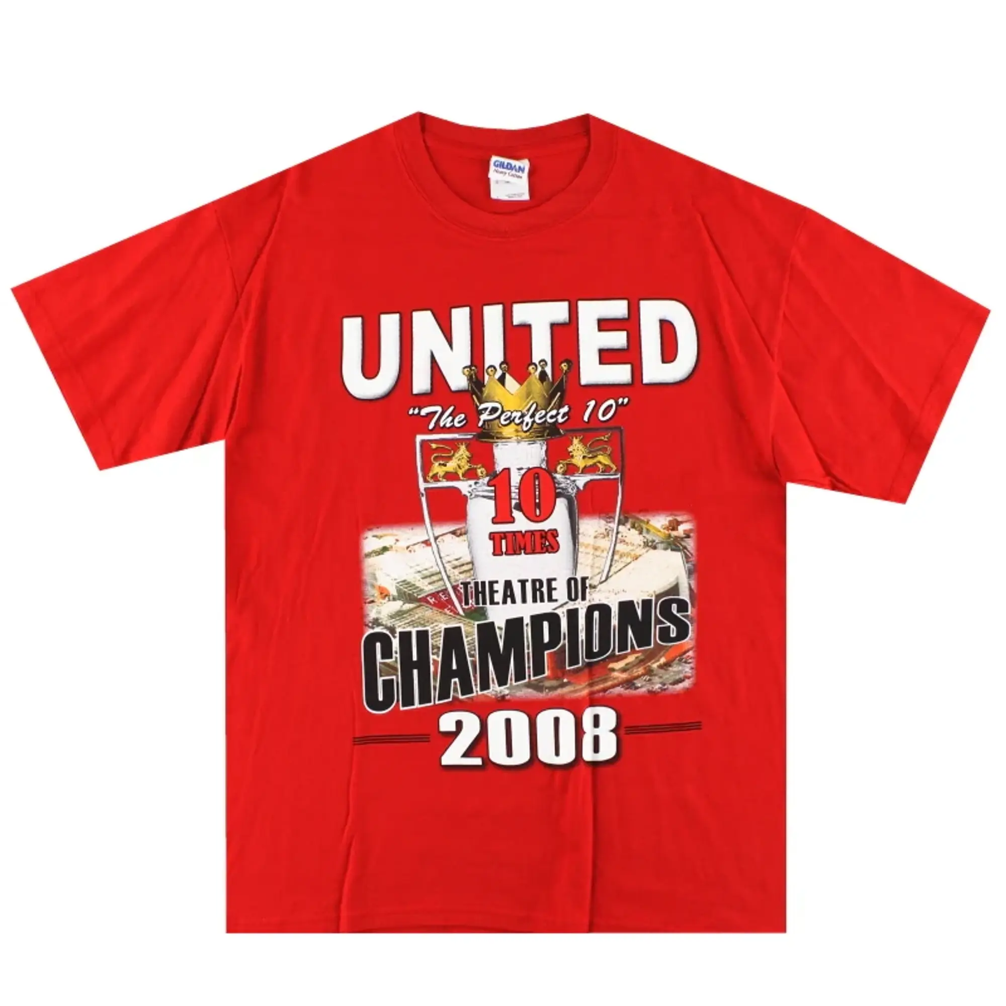 2008 Manchester United '10 Times' Graphic Tee L - Manchester United / Excellent / Large