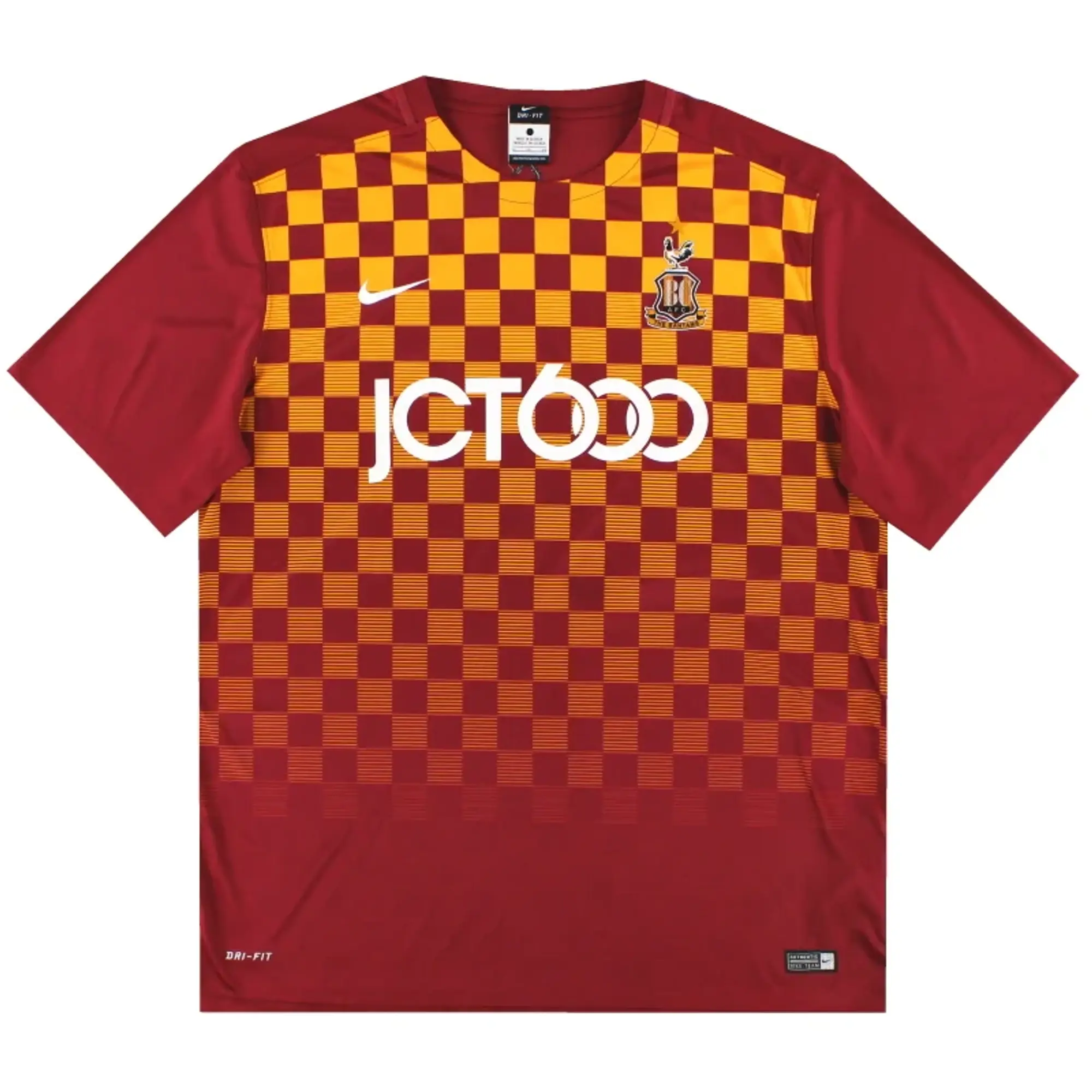 2015-16 Bradford City Nike Home Shirt *Mint* XL - Bradford City / Mint / XL