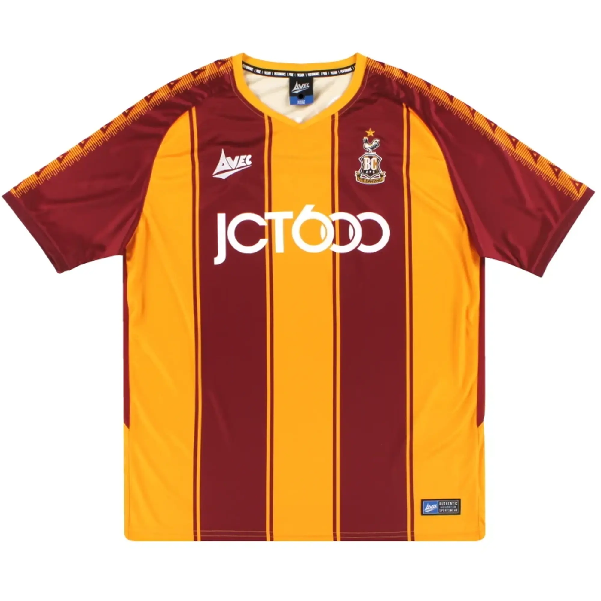 2020-21 Bradford City Avec Home Shirt *Mint* L - Bradford City / Mint / Large
