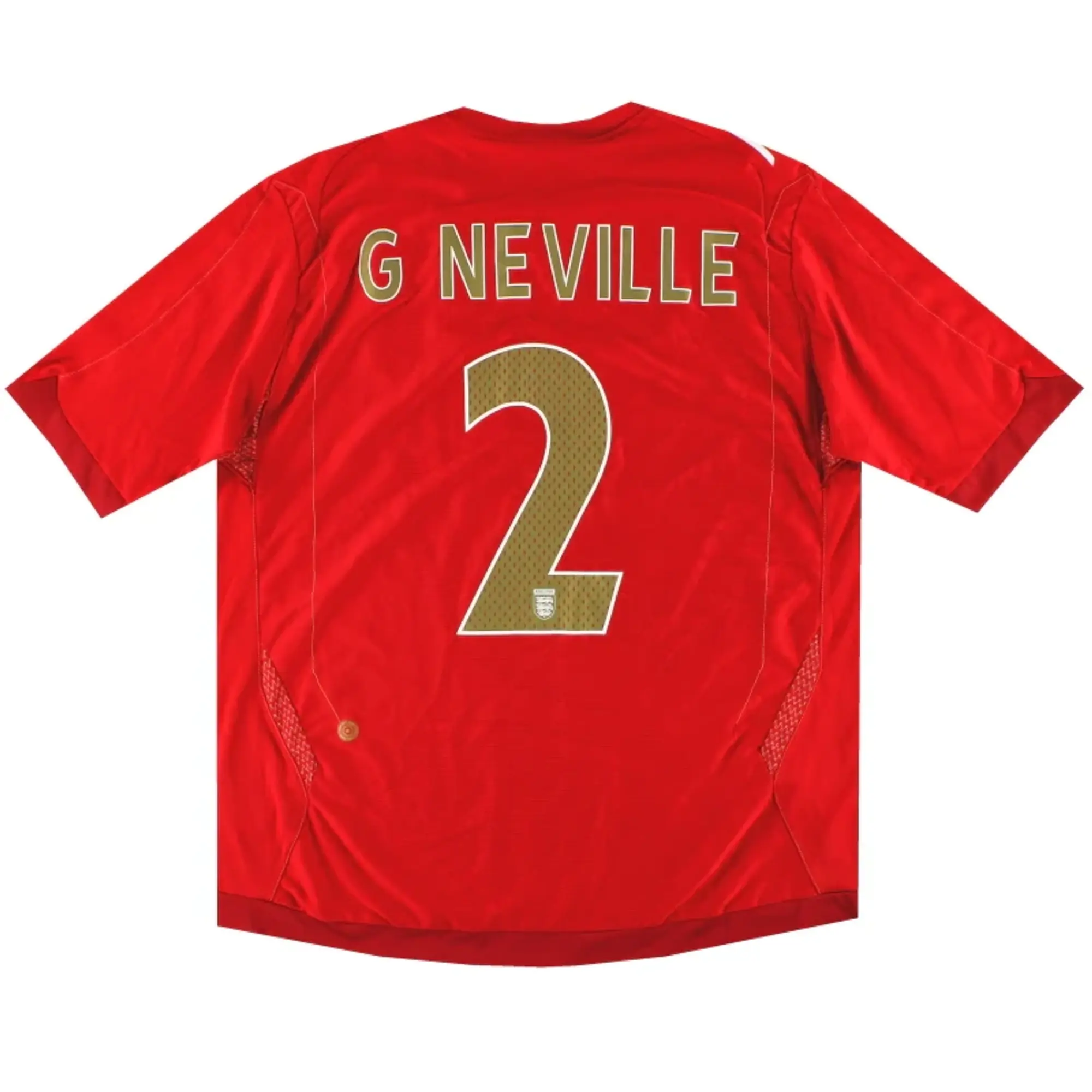 2006-08 England Umbro Away Shirt G Neville #2 XL - England / Excellent / XL