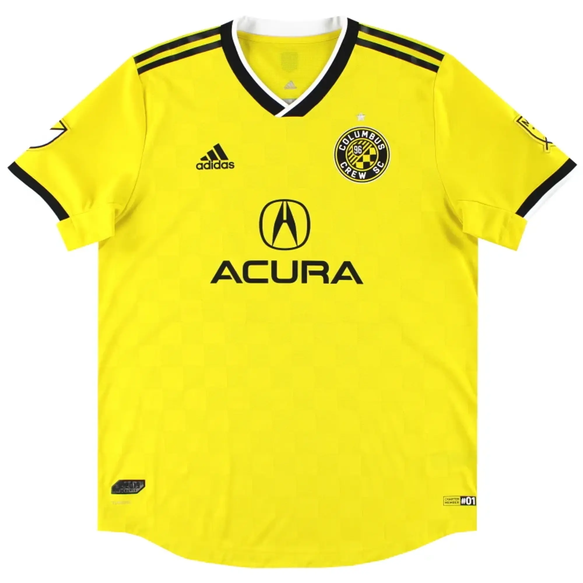 2019 -20 Columbus Crew adidas Authentic Home Shirt L - USA Soccer Clubs / Excellent / Large