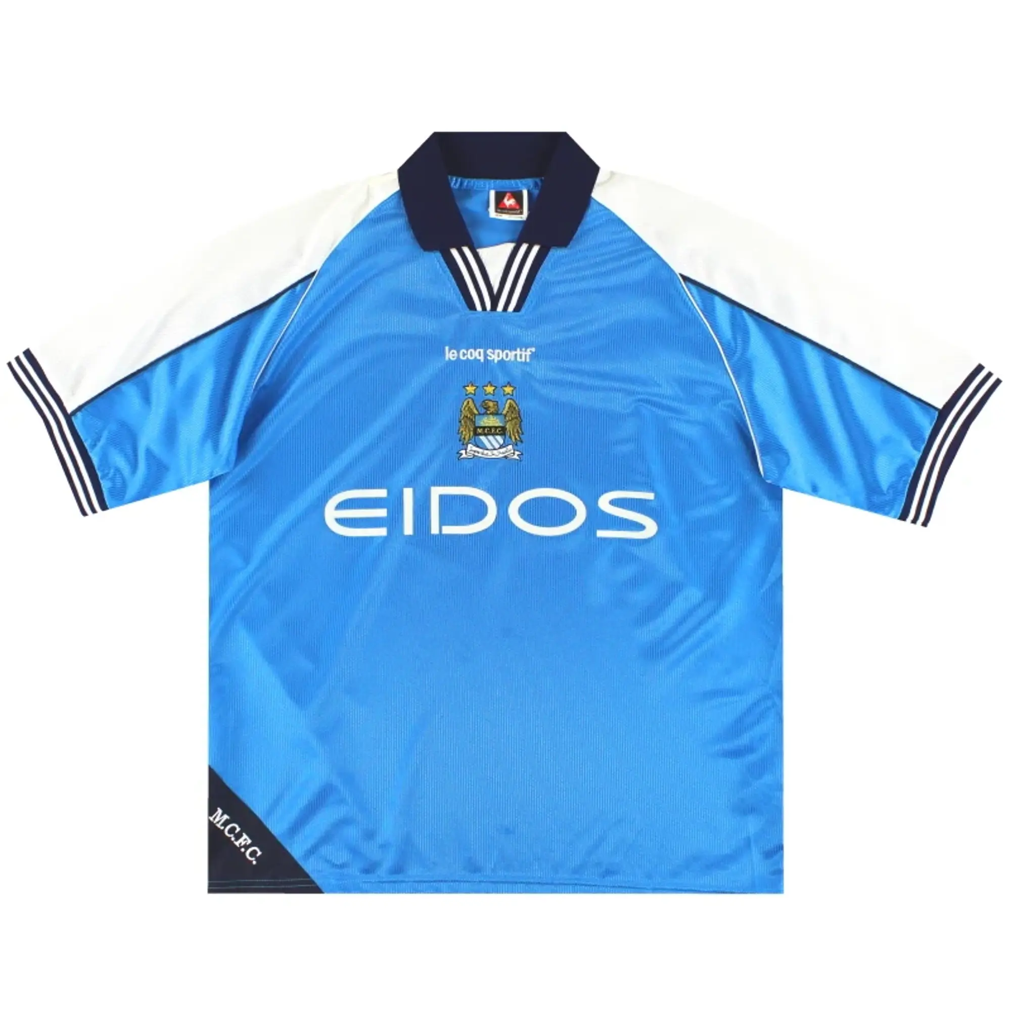 1999-01 Manchester City Le Coq Sportif Home L.Boys - Manchester City / Excellent / Youth