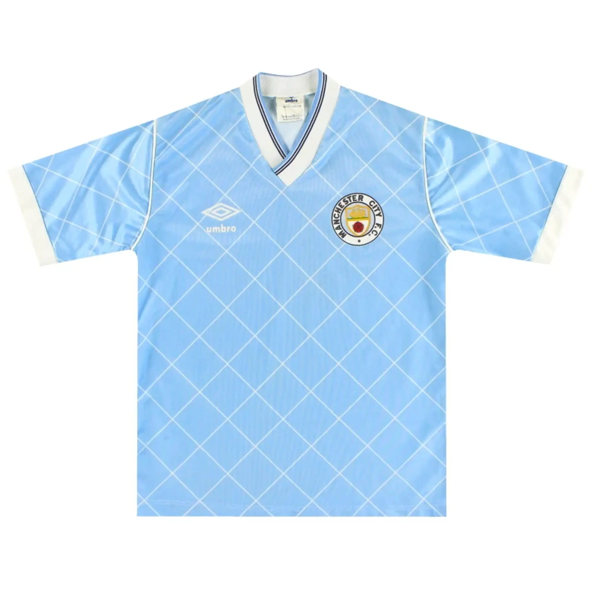 1987-89 Manchester City Umbro Home Shirt Y - Manchester City / Excellent / Youth