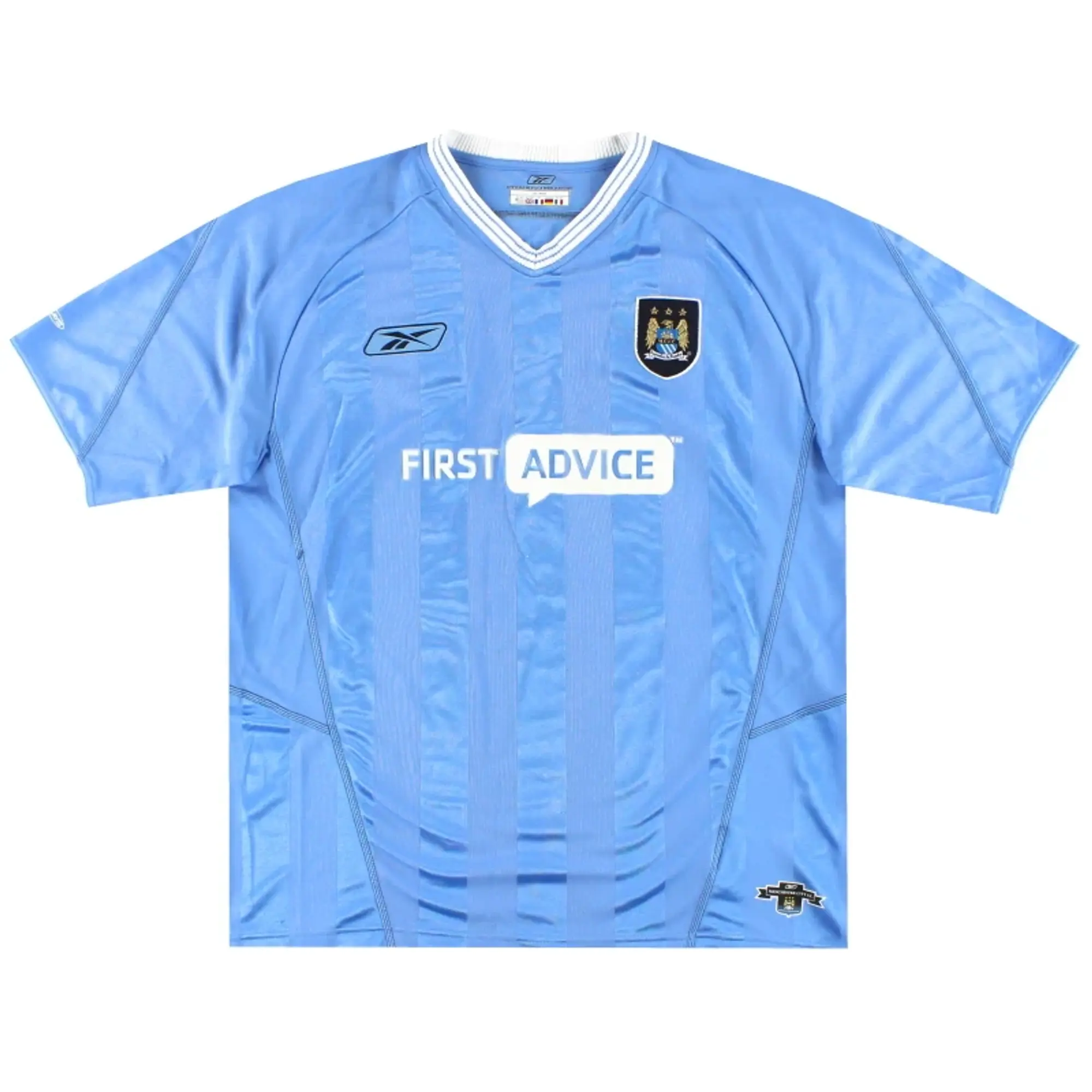2003-04 Manchester City Reebok Home Shirt L - Manchester City / Excellent / Large