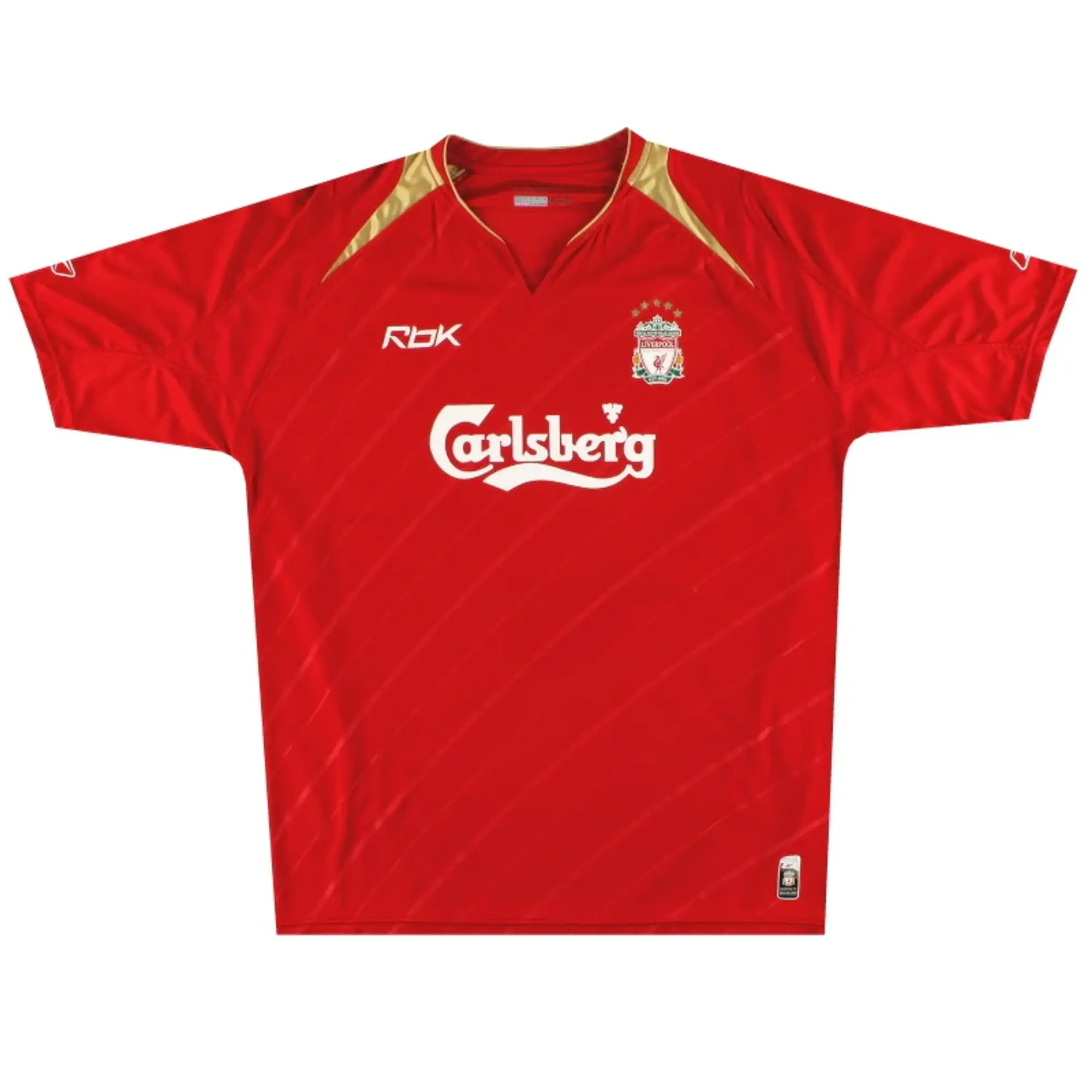 2005-06 Liverpool Reebok Champions League Home Shirt L - Liverpool / Excellent / Large