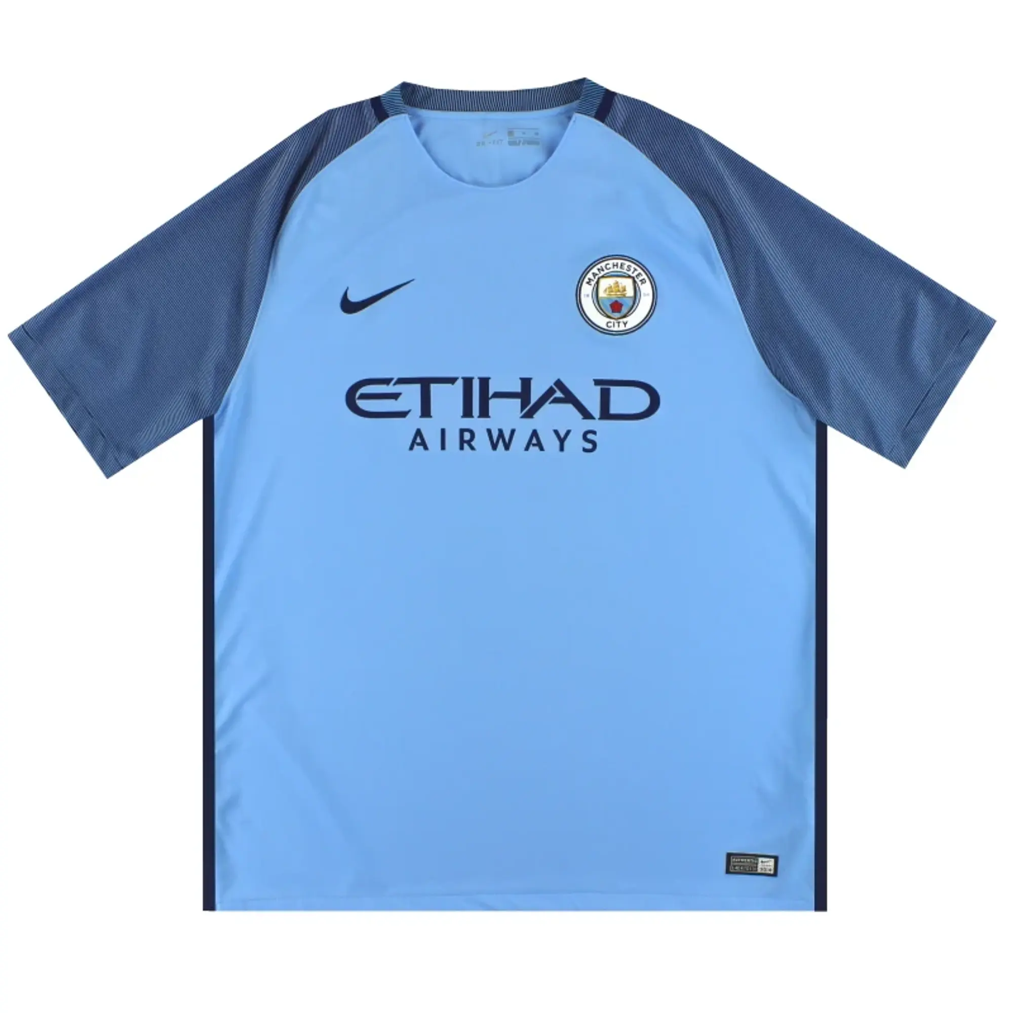 2016-17 Manchester City Nike Home Shirt L - Manchester City / Excellent / Large