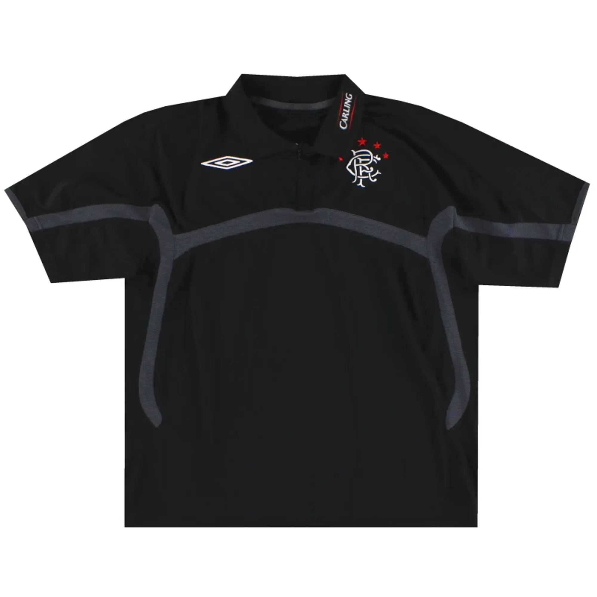 2009-10 Rangers Umbro 1/4 Zip Polo Shirt L - Rangers / Excellent / Large