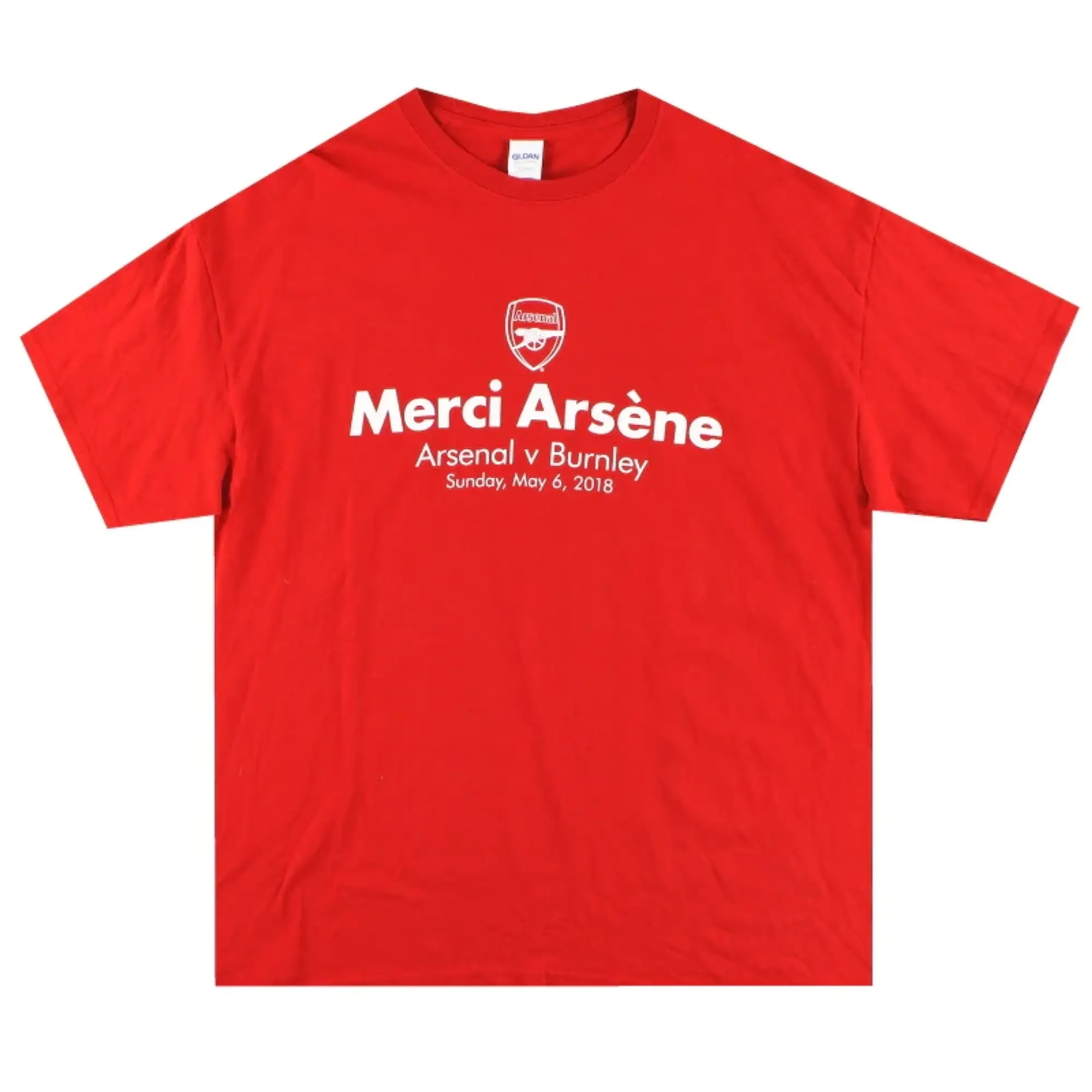 2017-18 Arsenal 'Merci Arsene' Graphic Tee XL - Arsenal / Excellent / XL