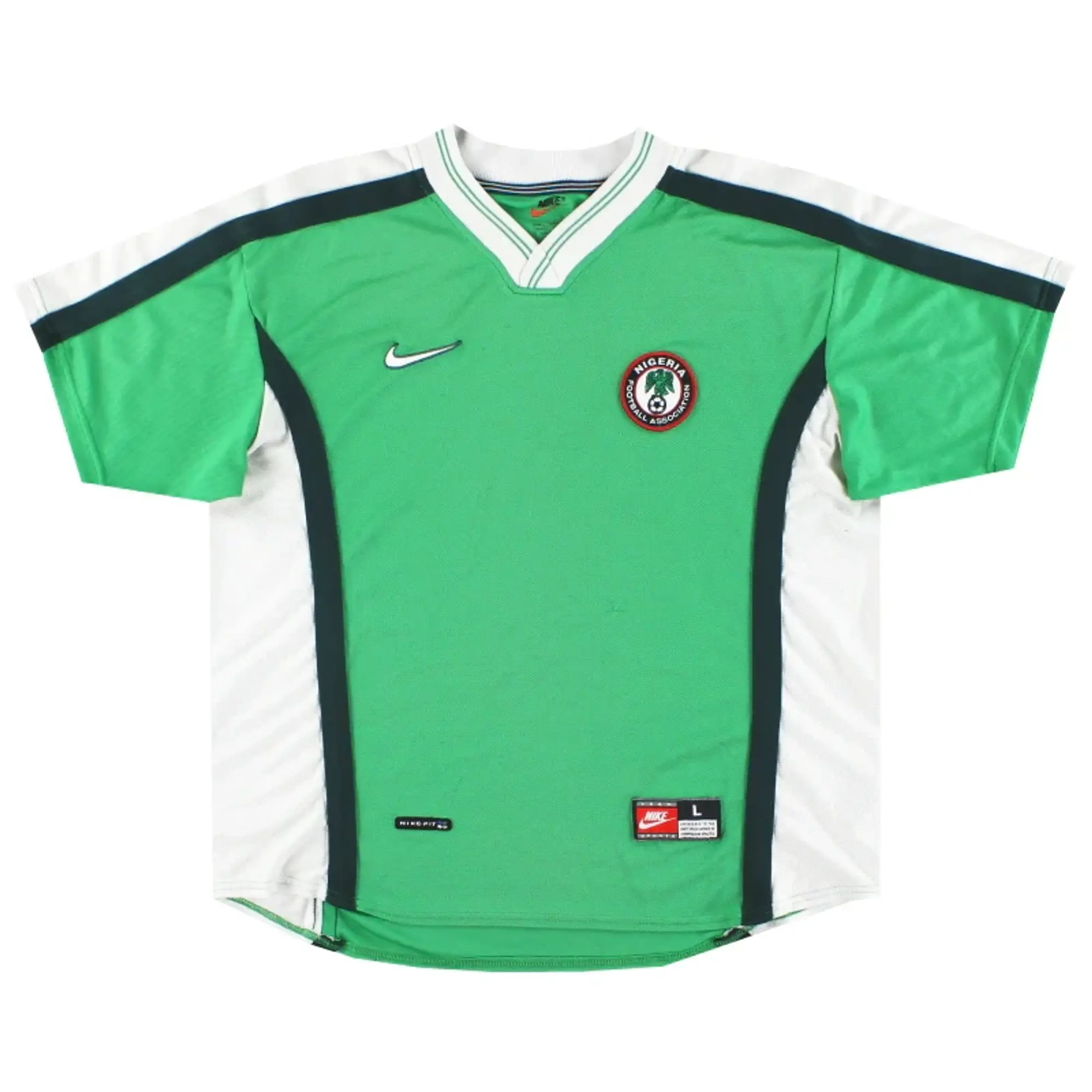 1998-00 Nigeria Nike Home Shirt L - Nigeria / Very good / Large