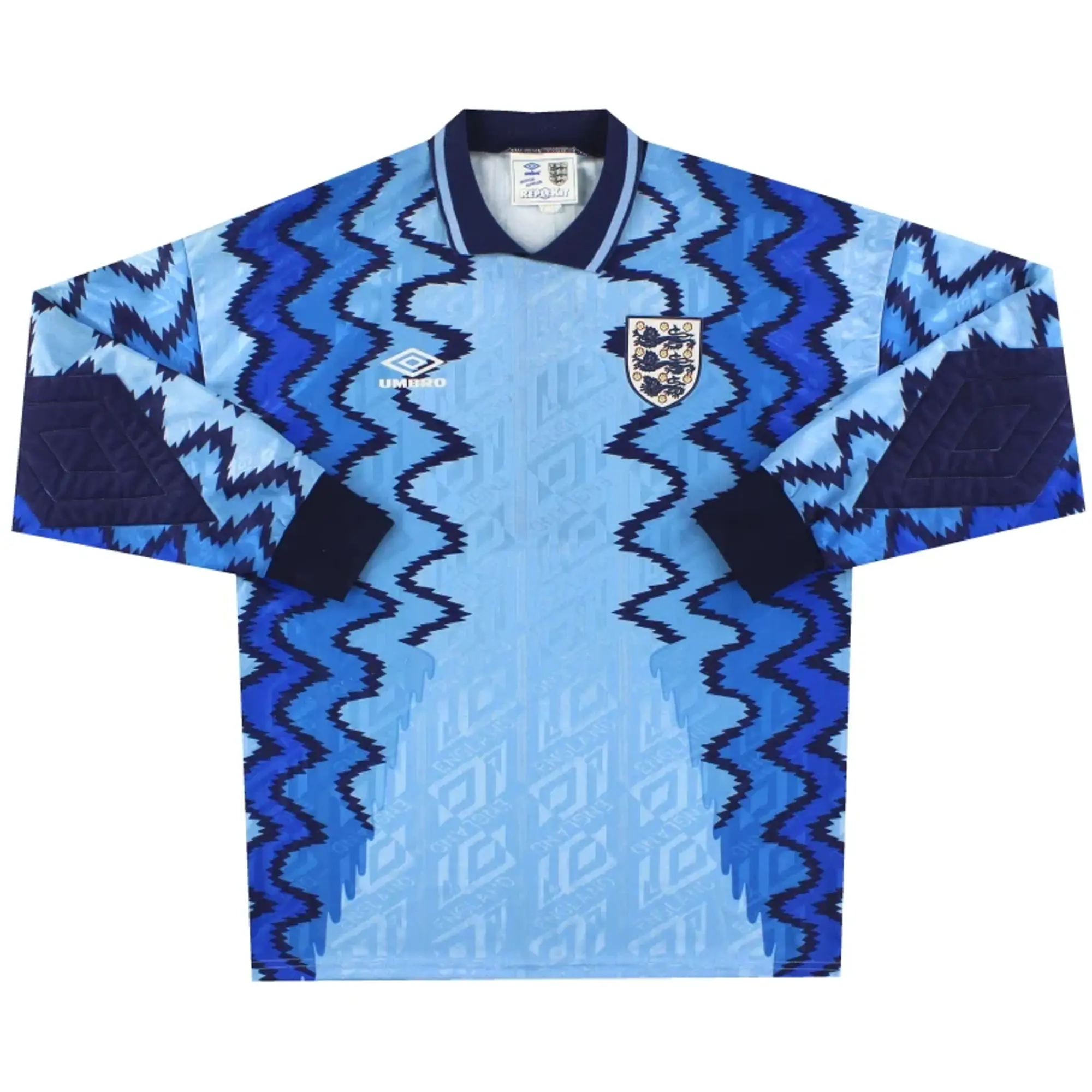 1992-93 England Umbro Goalkeeper Shirt #1 L - England / Excellent / Large