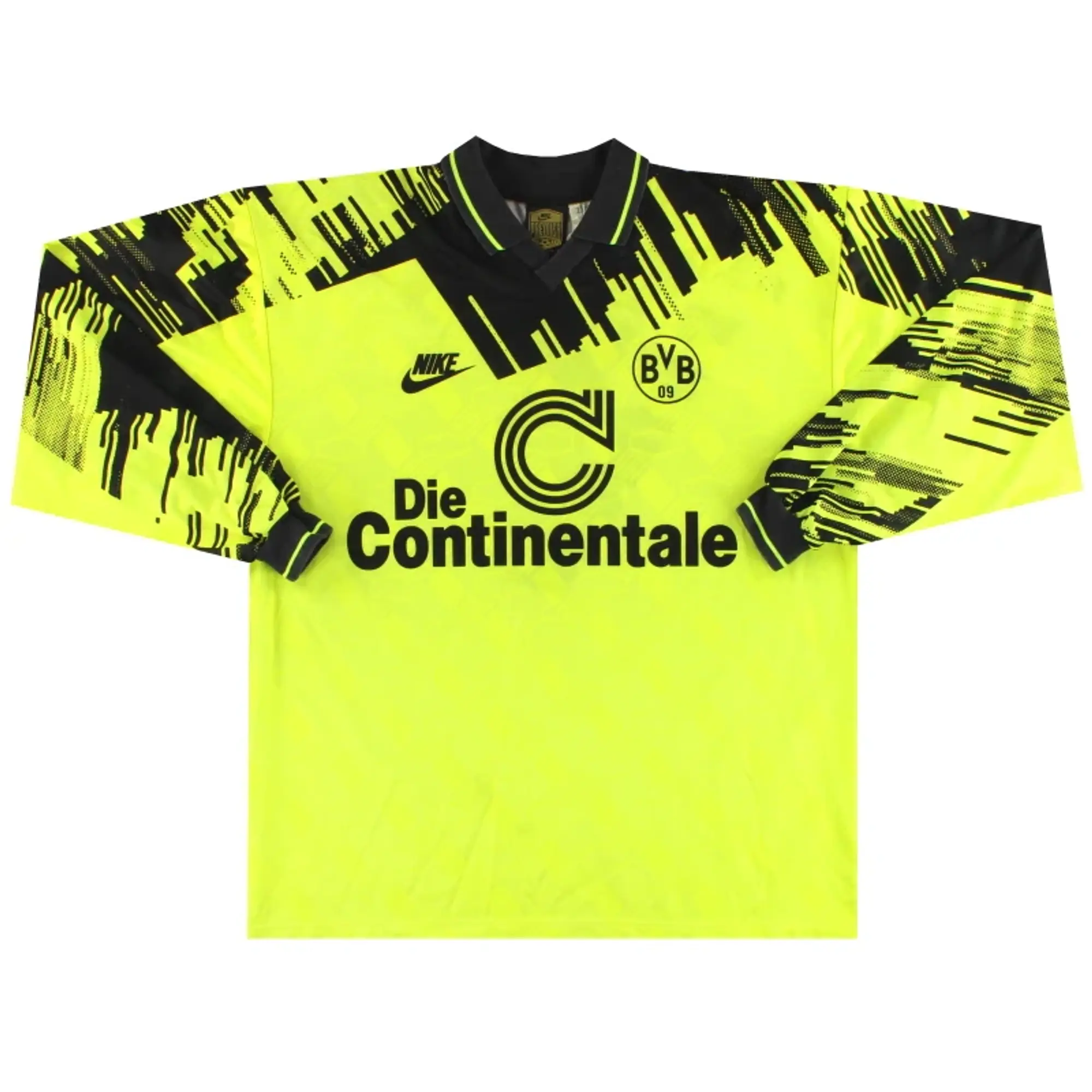 1993-94 Borussia Dortmund Nike Home Shirt L/S L - Dortmund / Very good / Large