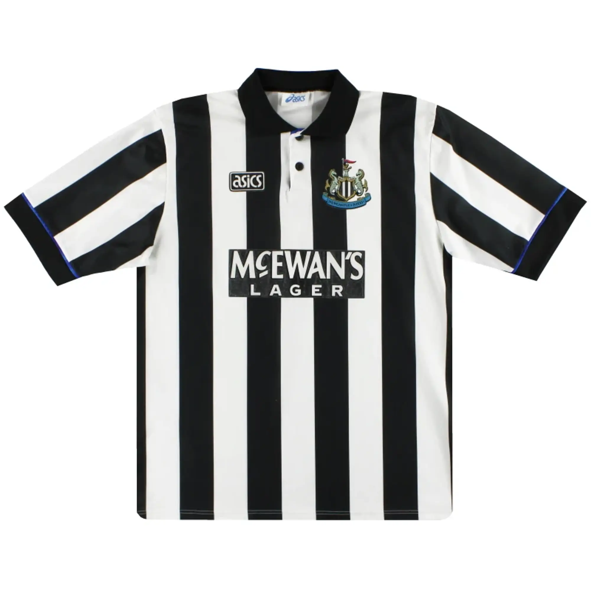 1993-95 Newcastle Asics Home Shirt S - Newcastle United / Very good / Small