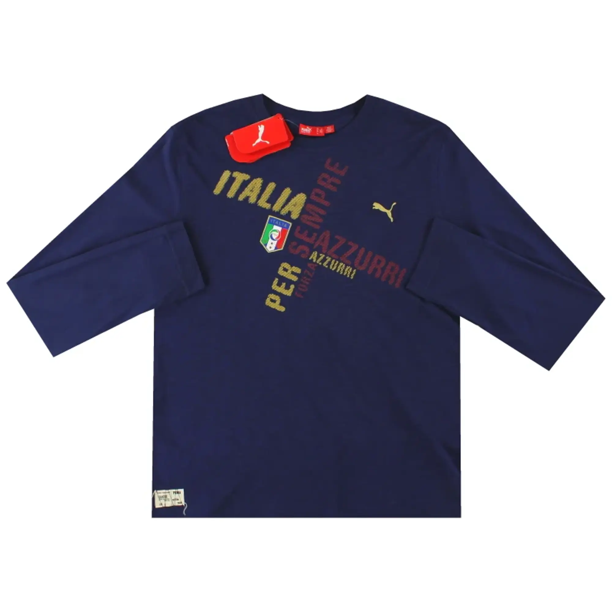 2010-11 Italy Puma Graphic Tee L/S *BNIB* XL - Italy / BNIB / XL