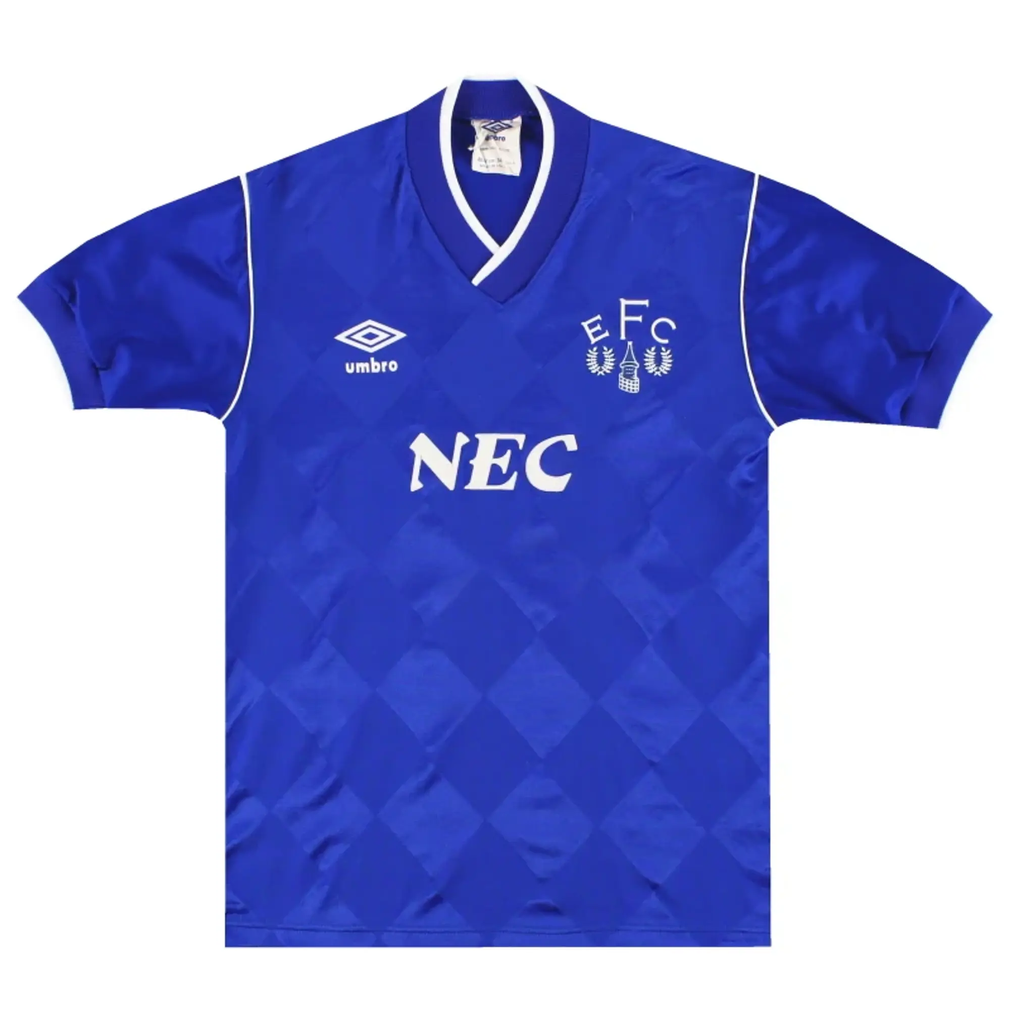 1986-89 Everton Umbro Home Shirt S - Everton / Excellent / Small