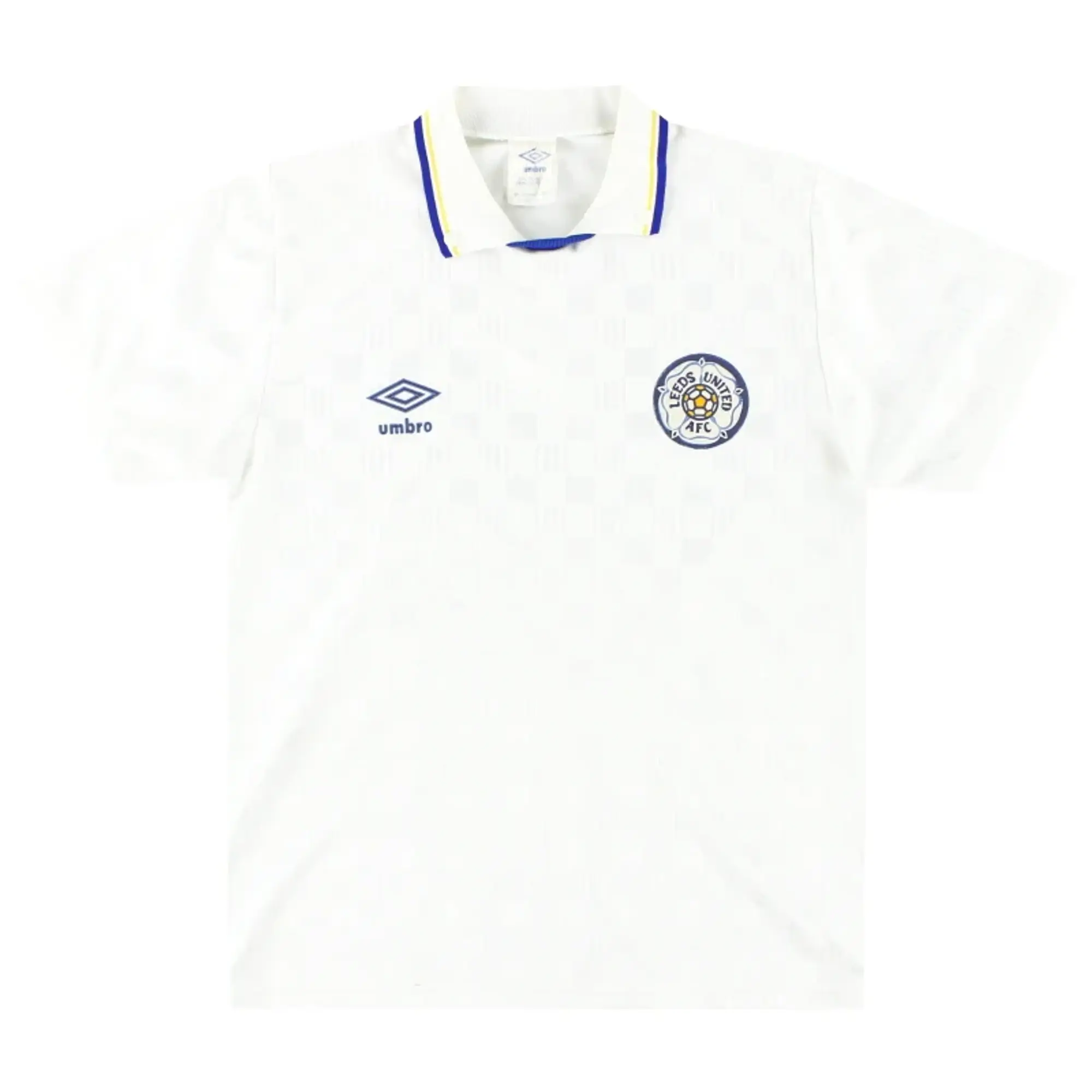 1988-90 Leeds Umbro Home Shirt S - Leeds / Excellent / Small