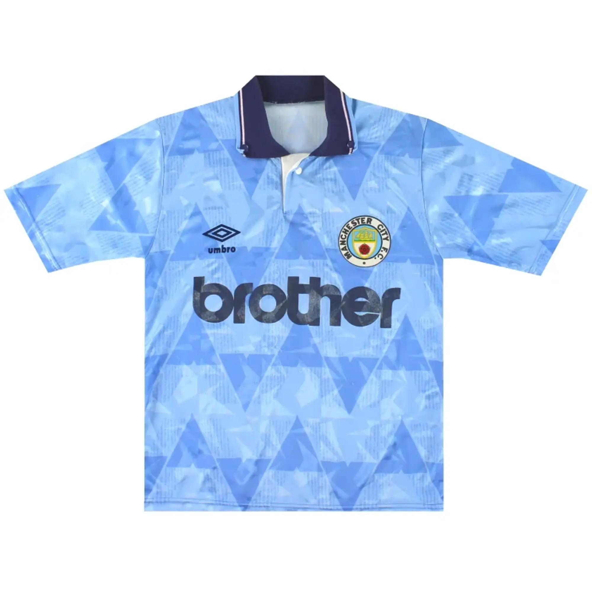 1989-91 Manchester City Umbro Home Shirt Y - Manchester City / Very good / Youth