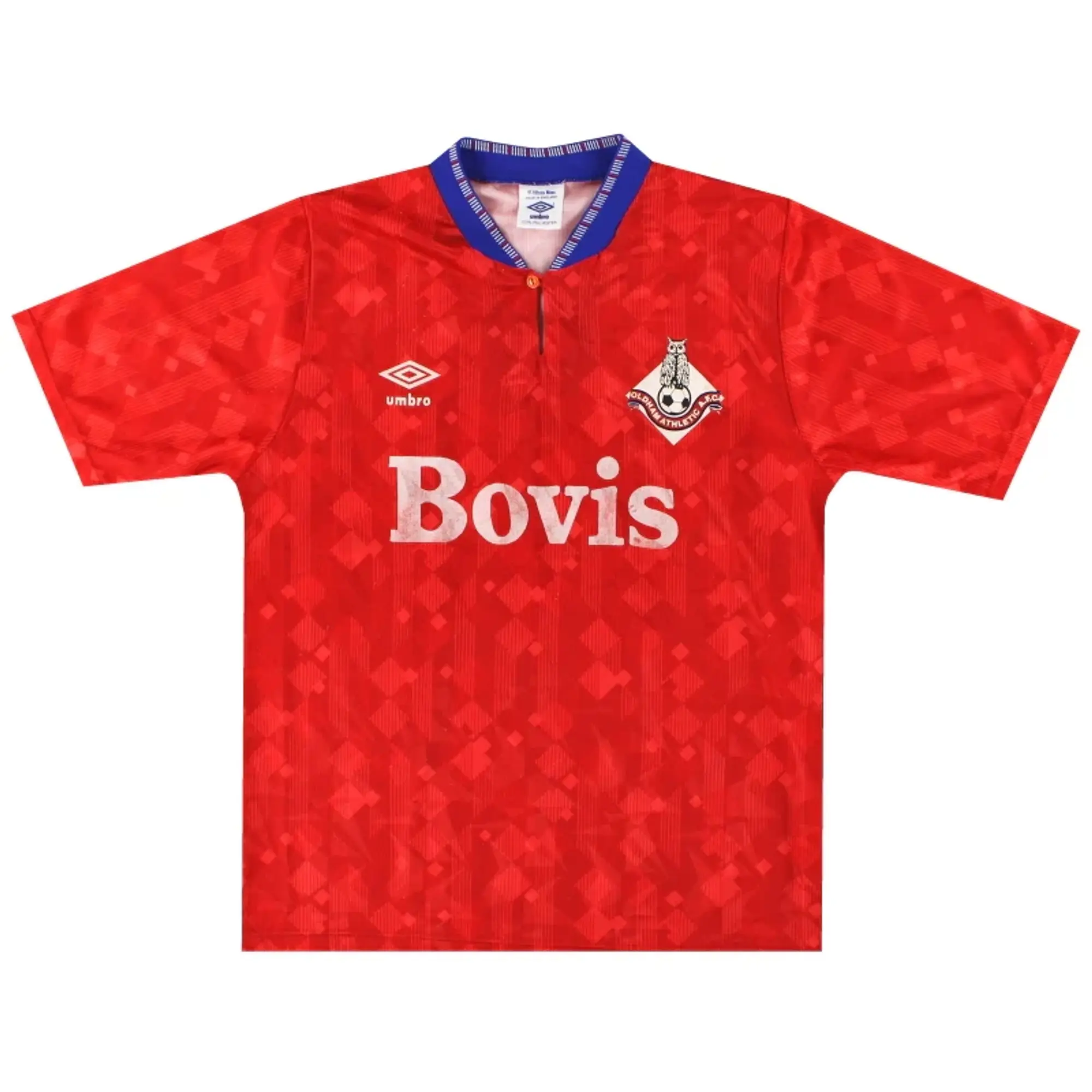1989-91 Oldham Umbro Away Shirt M - Oldham Athletic / Very Good / Medium