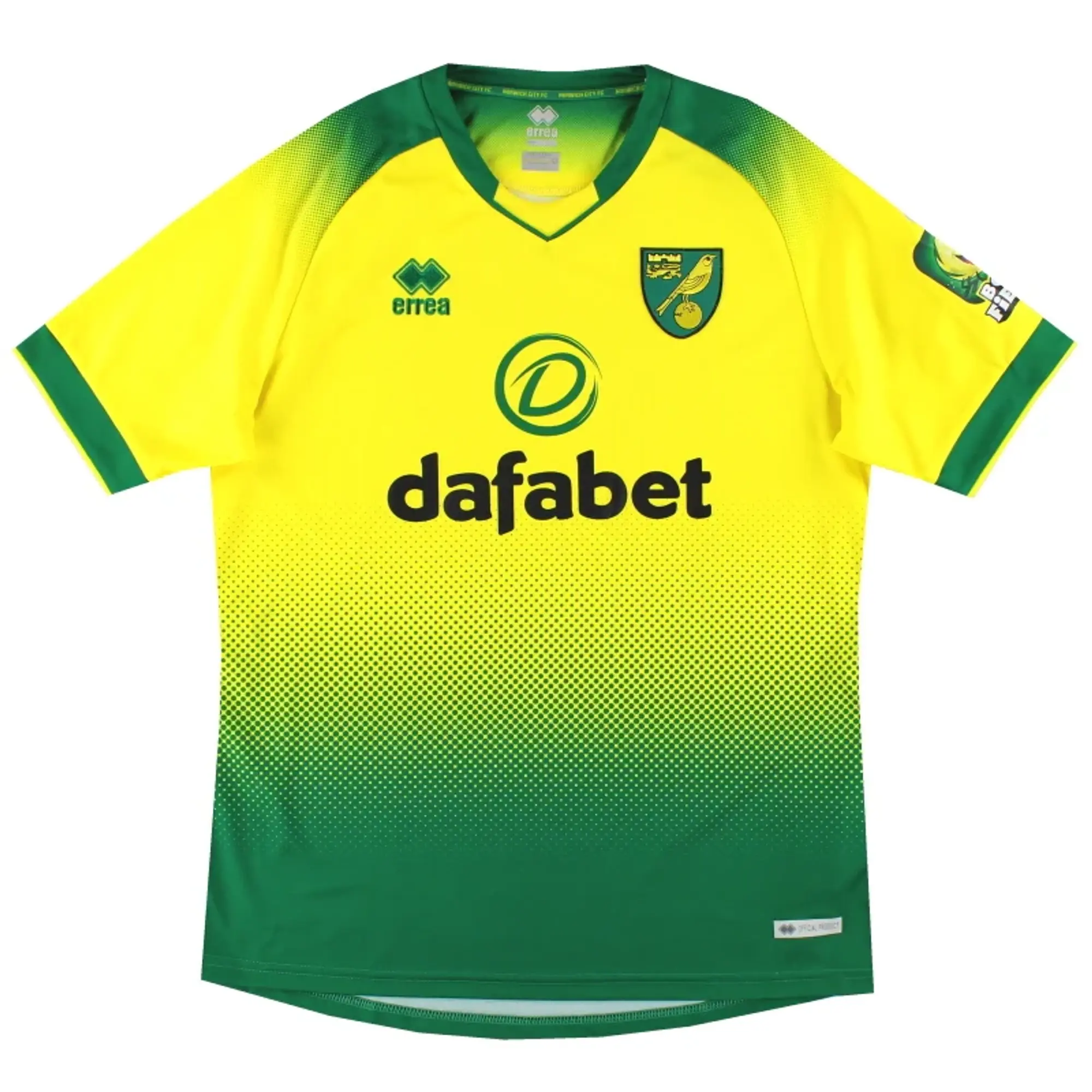 2019-20 Norwich Errea Home Shirt *Mint* XL - Norwich City / Mint / XL