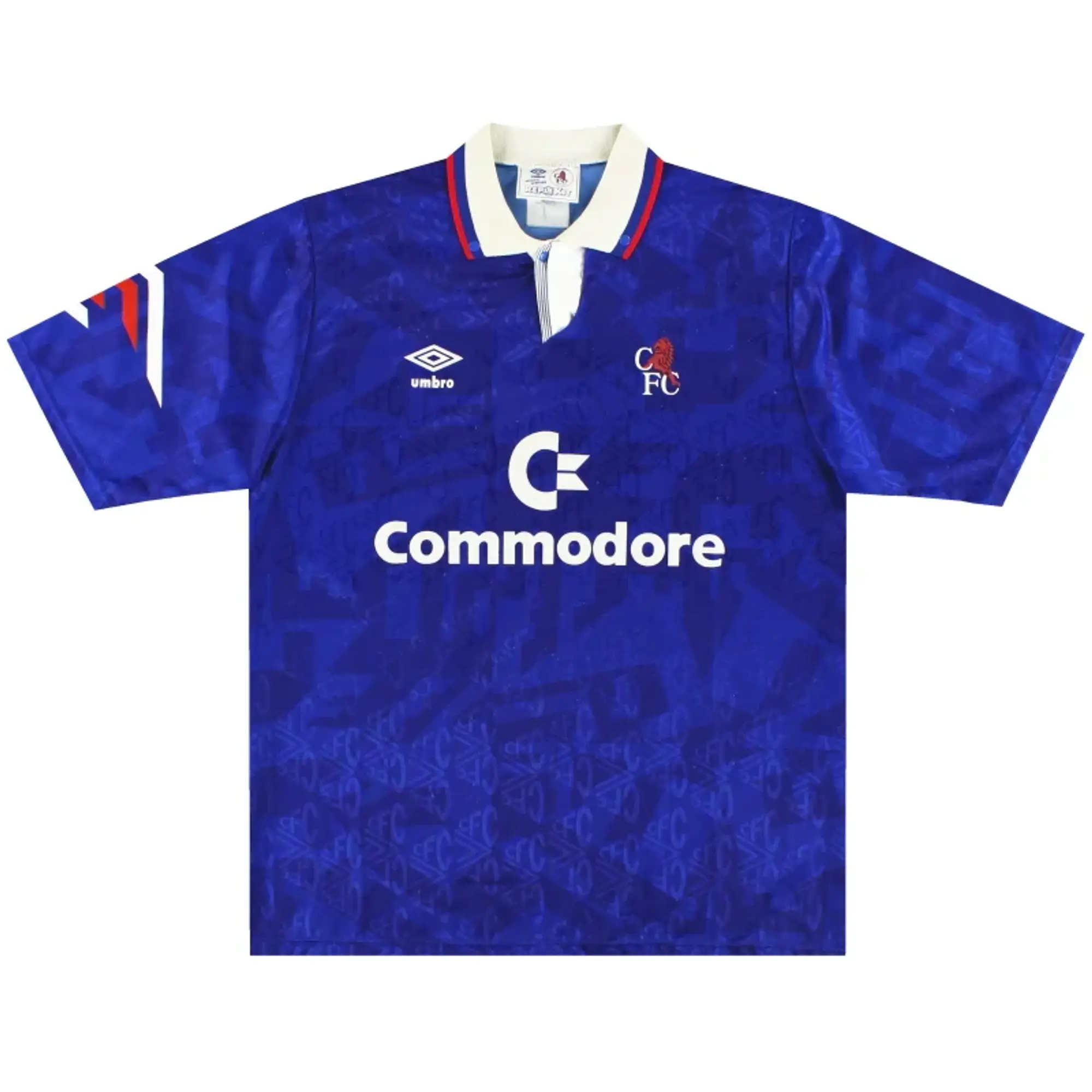 1991-93 Chelsea Umbro Home Shirt L - Chelsea / Excellent / Large