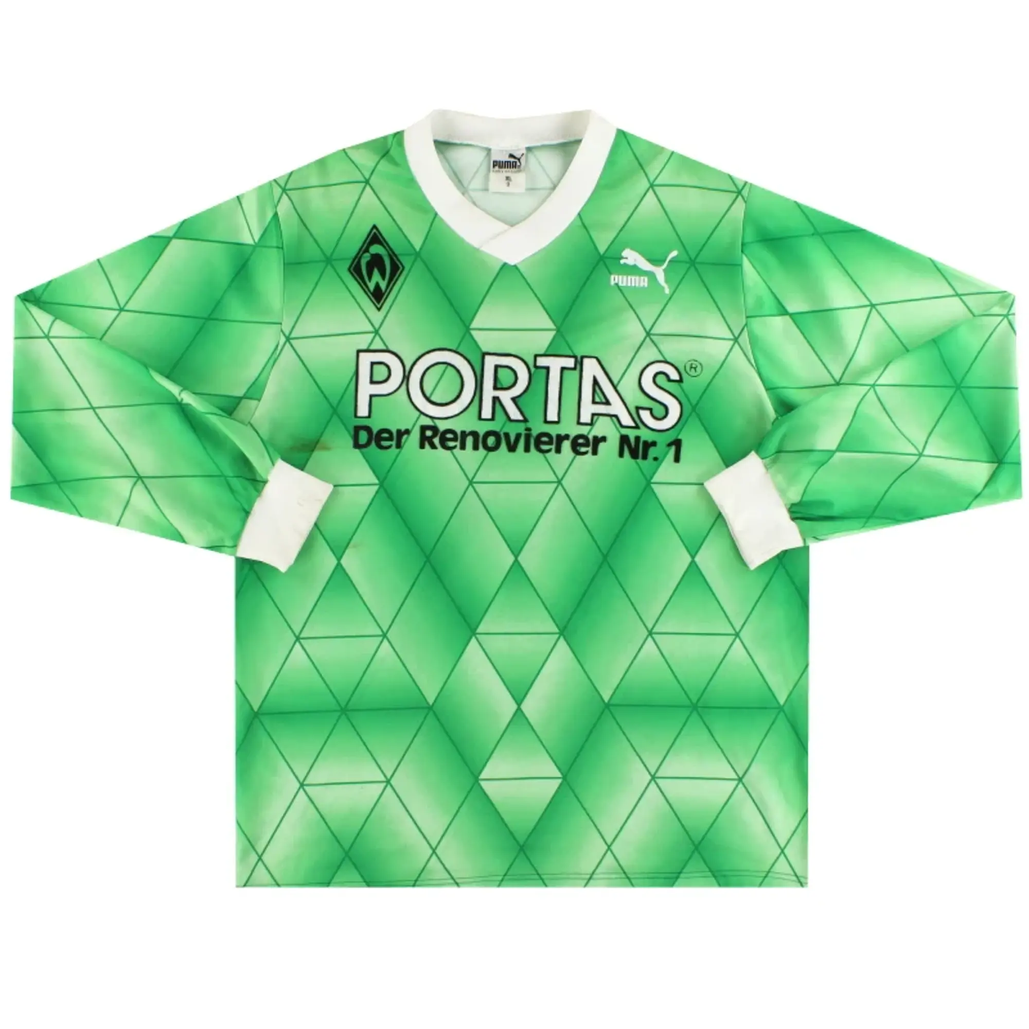1989-90 Werder Bremen Puma Away Shirt L/S XL - Other German Clubs / Excellent / XL
