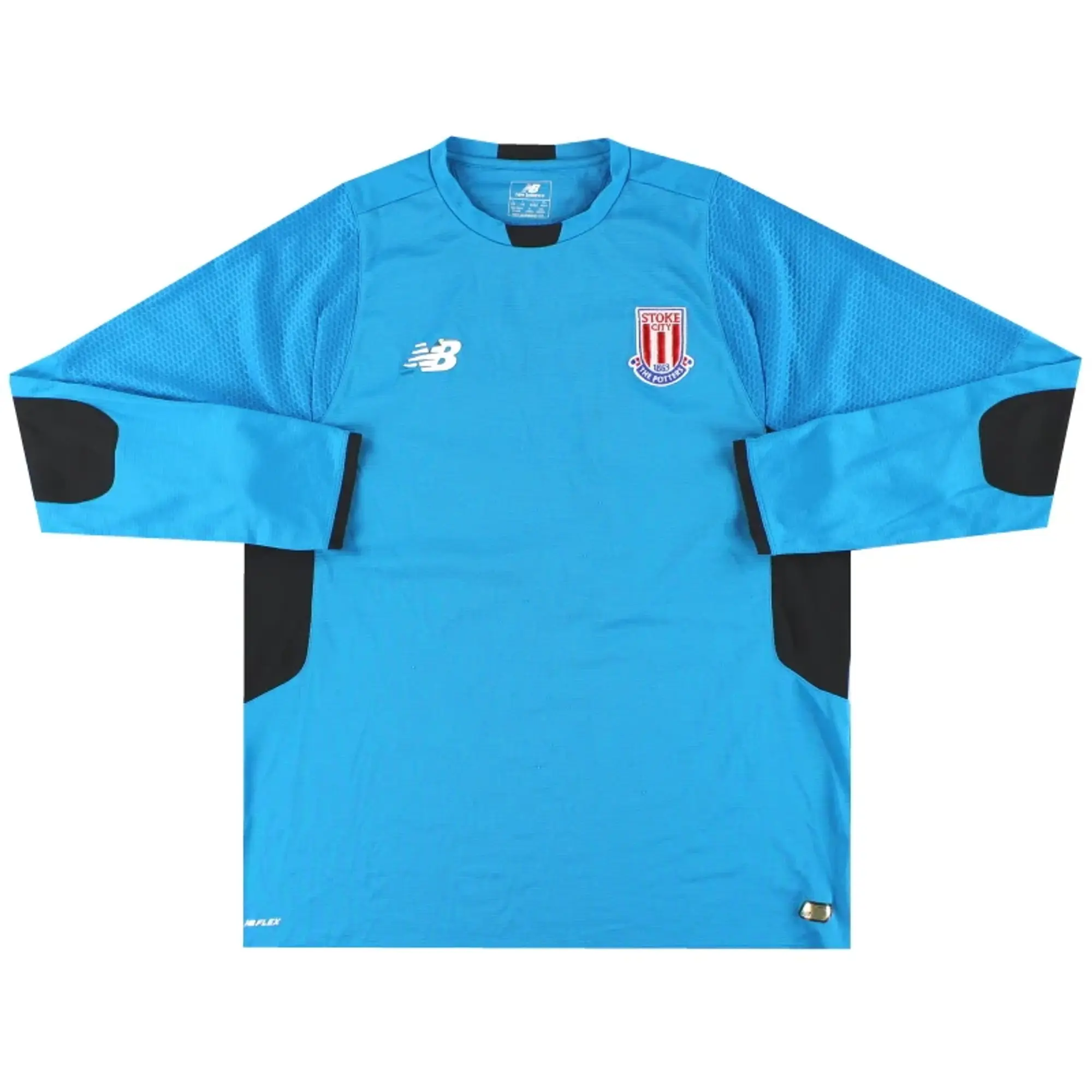 2015-16 Stoke New Balance Player Issue Under 18's Goalkeeper Shirt #14 L - Stoke City / Excellent / Large