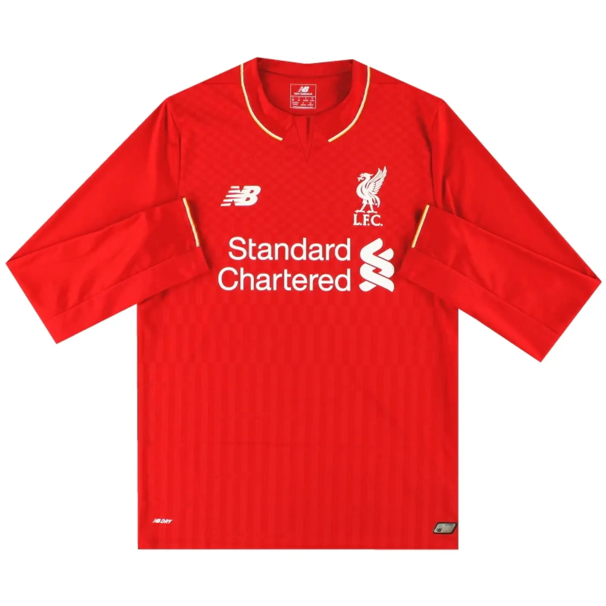 2015-16 Liverpool New Balance Home Shirt L/S *Mint* S - Liverpool / Mint / Small