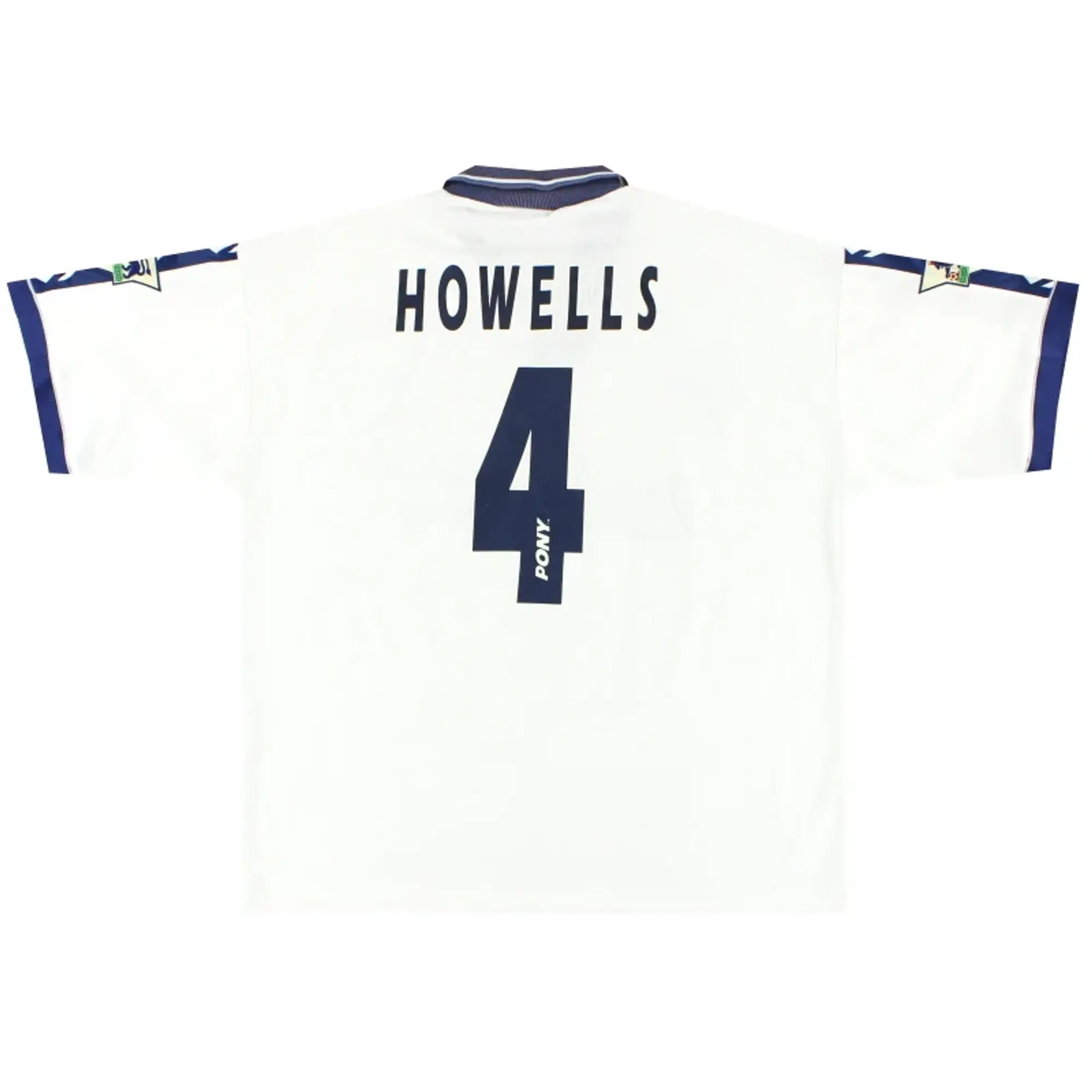 1995-97 Tottenham Pony Home Shirt Howells #4 XL - Tottenham Hotspur / Excellent / XL