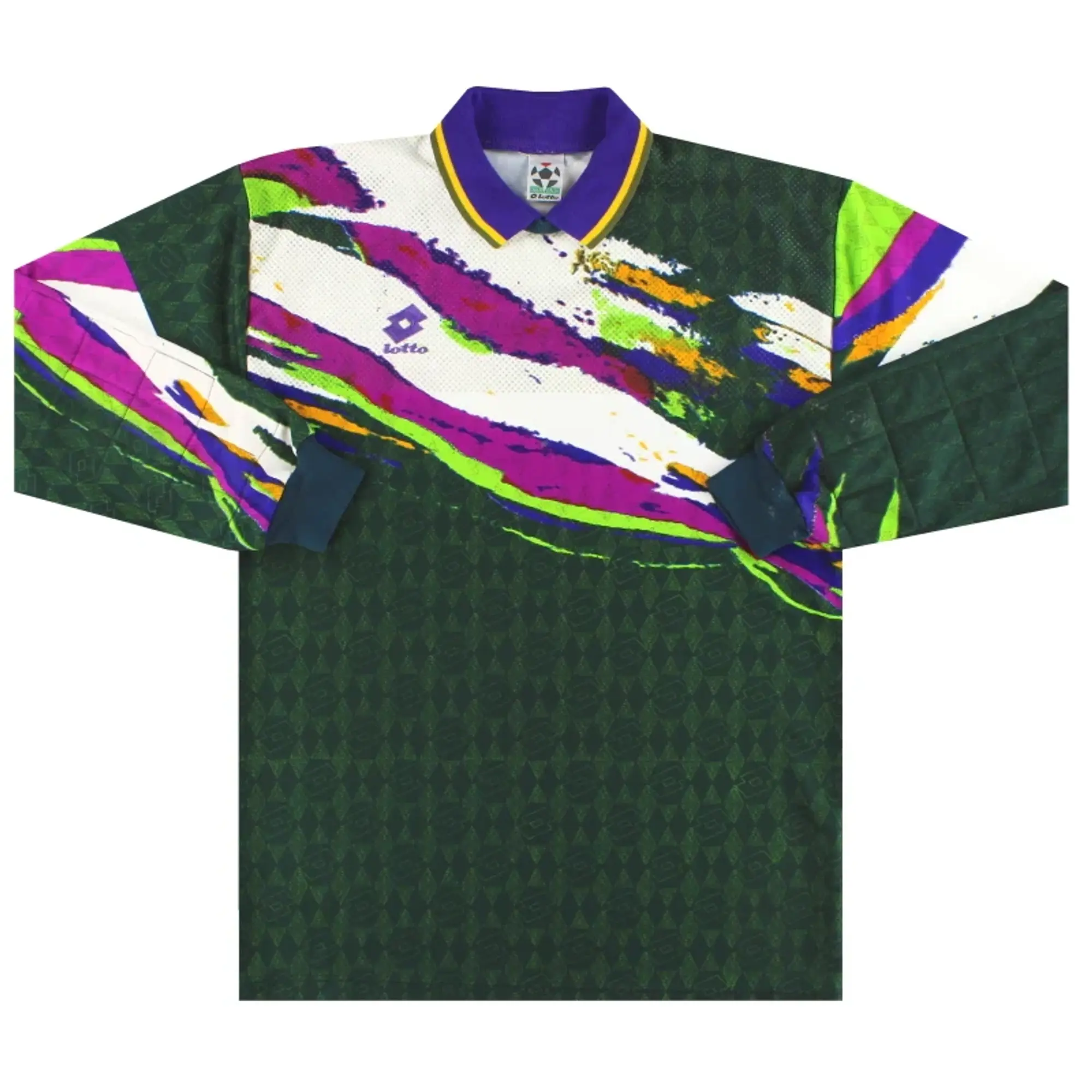 1991-93 Lotto Template Goalkeeper Shirt L - Other Non League Clubs / Excellent / Large