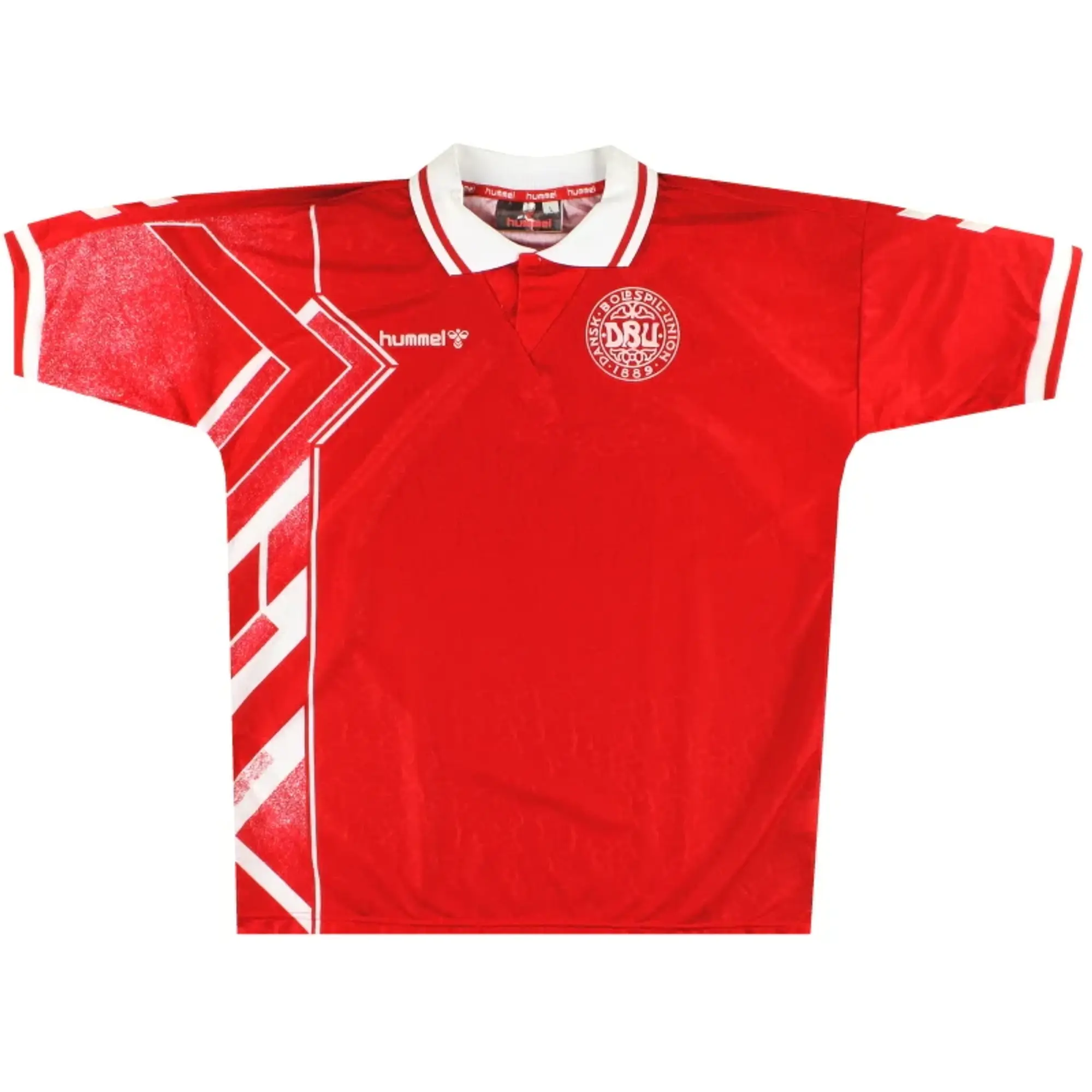 1994-96 Denmark Hummel Home Shirt *As New* L - Denmark / As New / Large