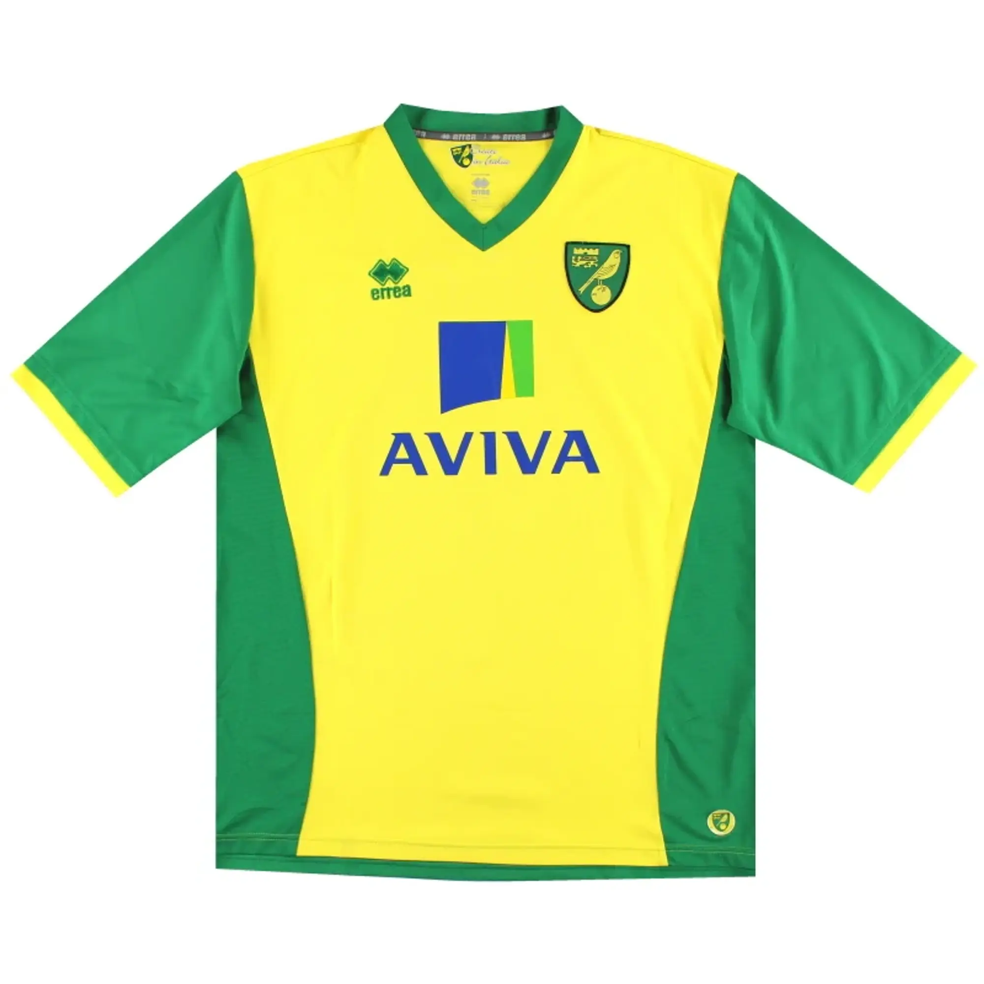 2013-14 Norwich Errea Home Shirt 4XL - Norwich City / Very good / 4XL