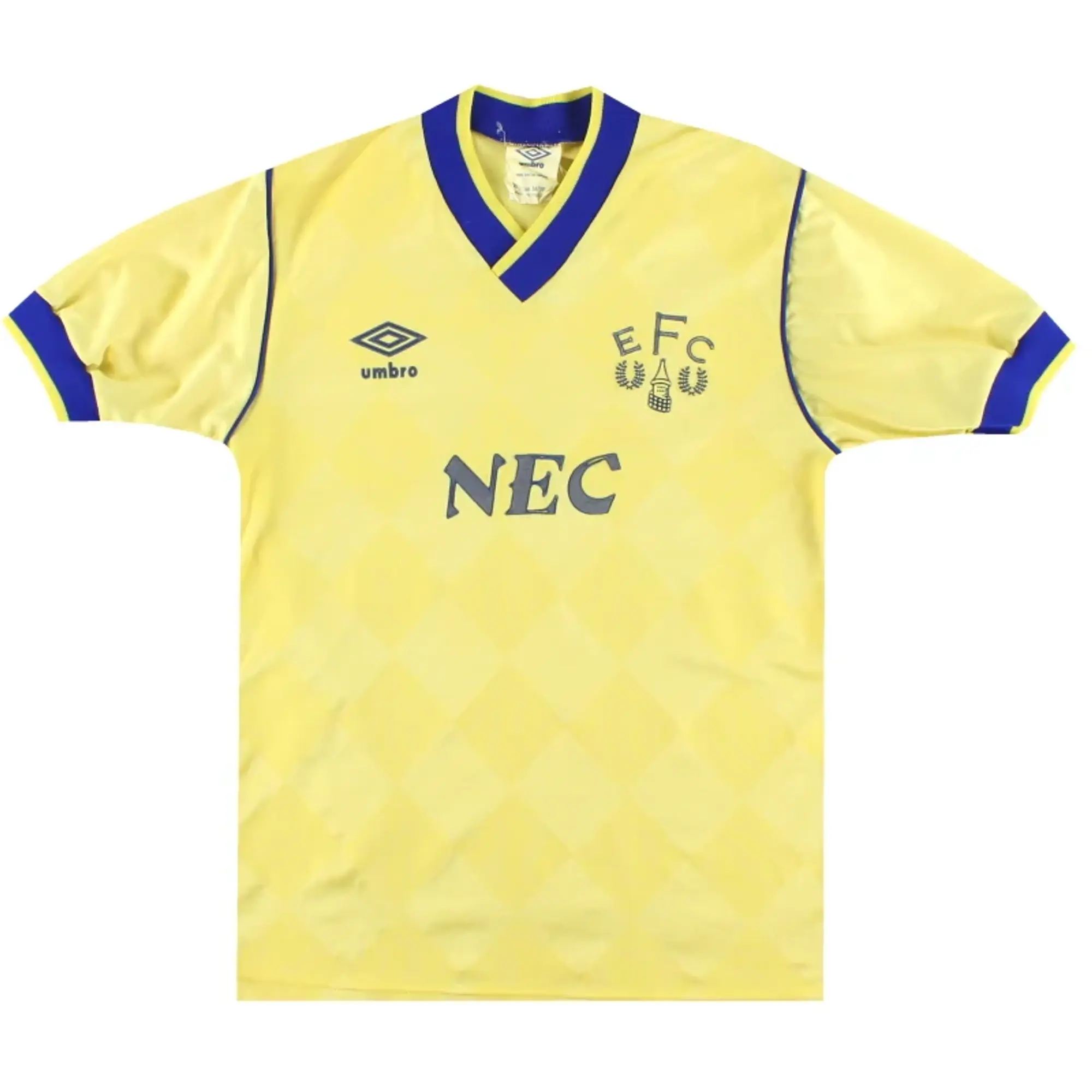 1986-88 Everton Umbro Away Shirt S - Everton / Very Good / Small
