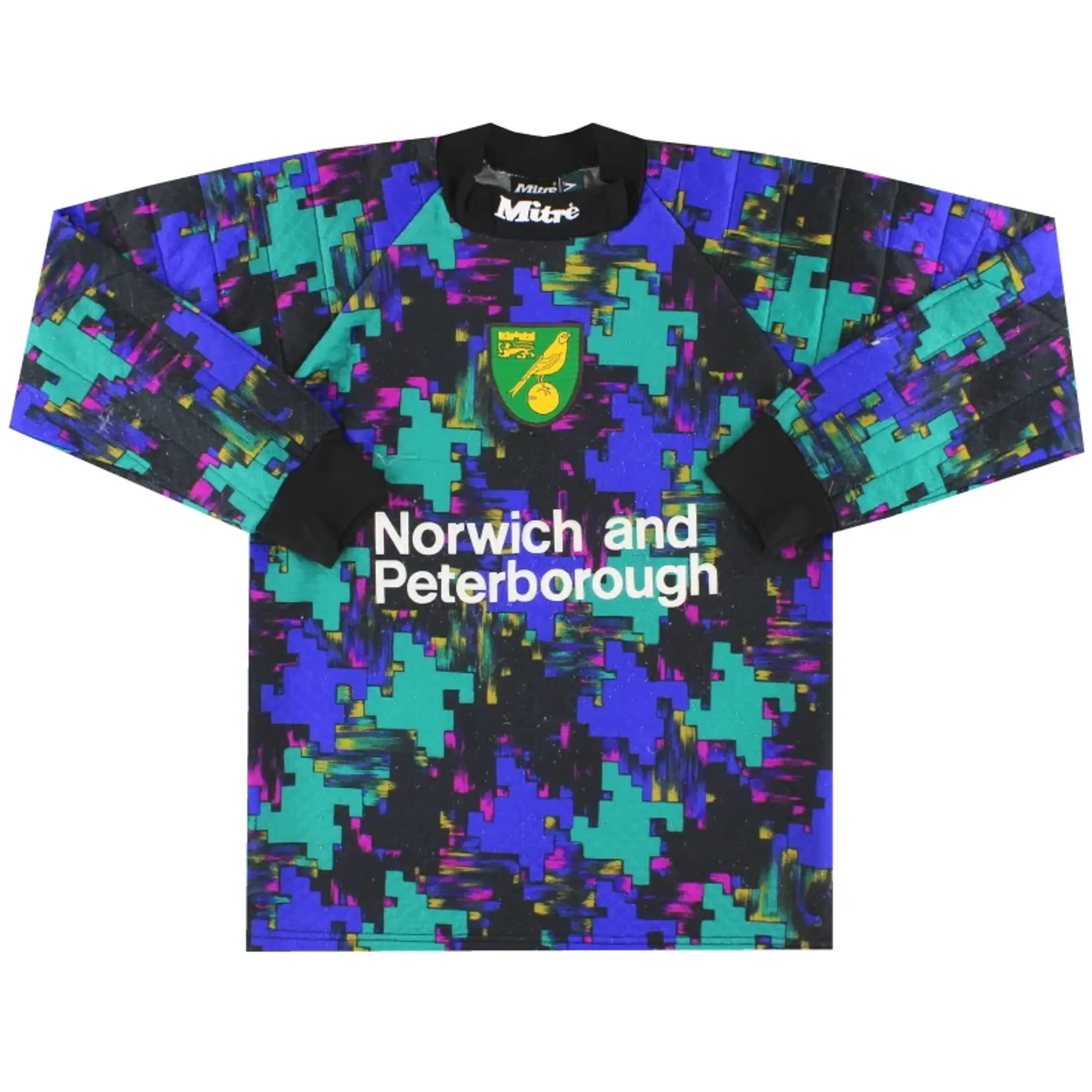1996-97 Norwich City Mitre Goalkeeper Shirt S - Norwich City / Very good / Small