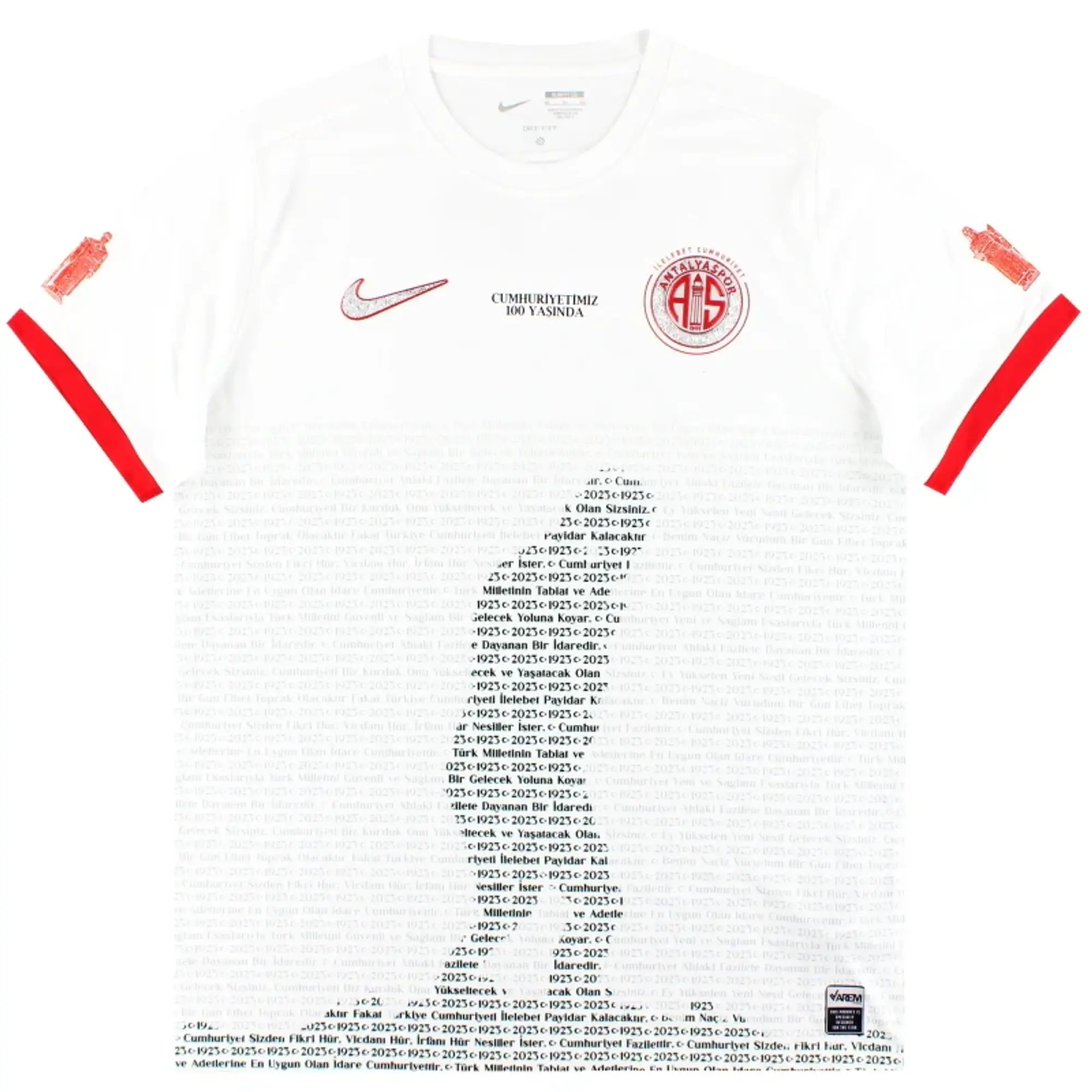 2023-24 Antalyaspor Nike '100 Years' Shirt *As New* XL - Other Turkish Clubs / As New / XL
