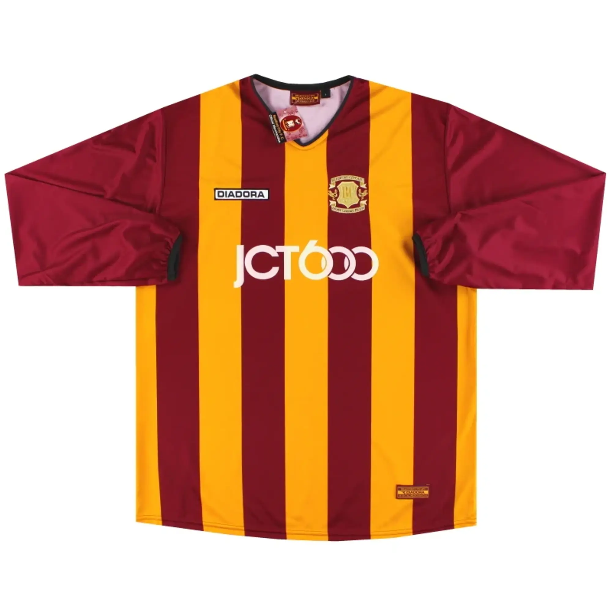 2003-04 Bradford City Diadora Centenary Home Shirt L/S *w/tags* L - Bradford City / w/tags / Large