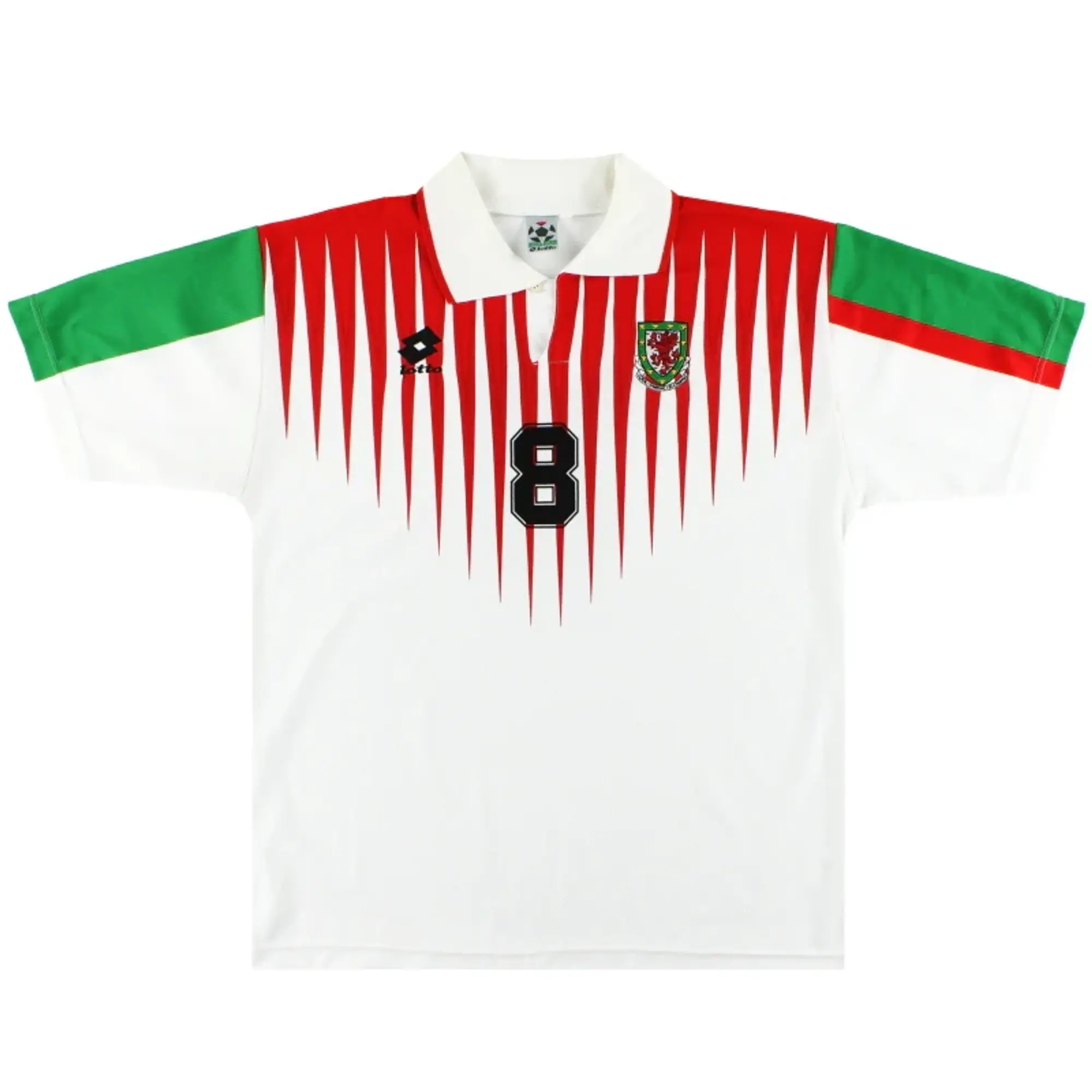 1996-98 Wales Lotto Player Issue Away Shirt #8 L - Wales / Excellent / Large