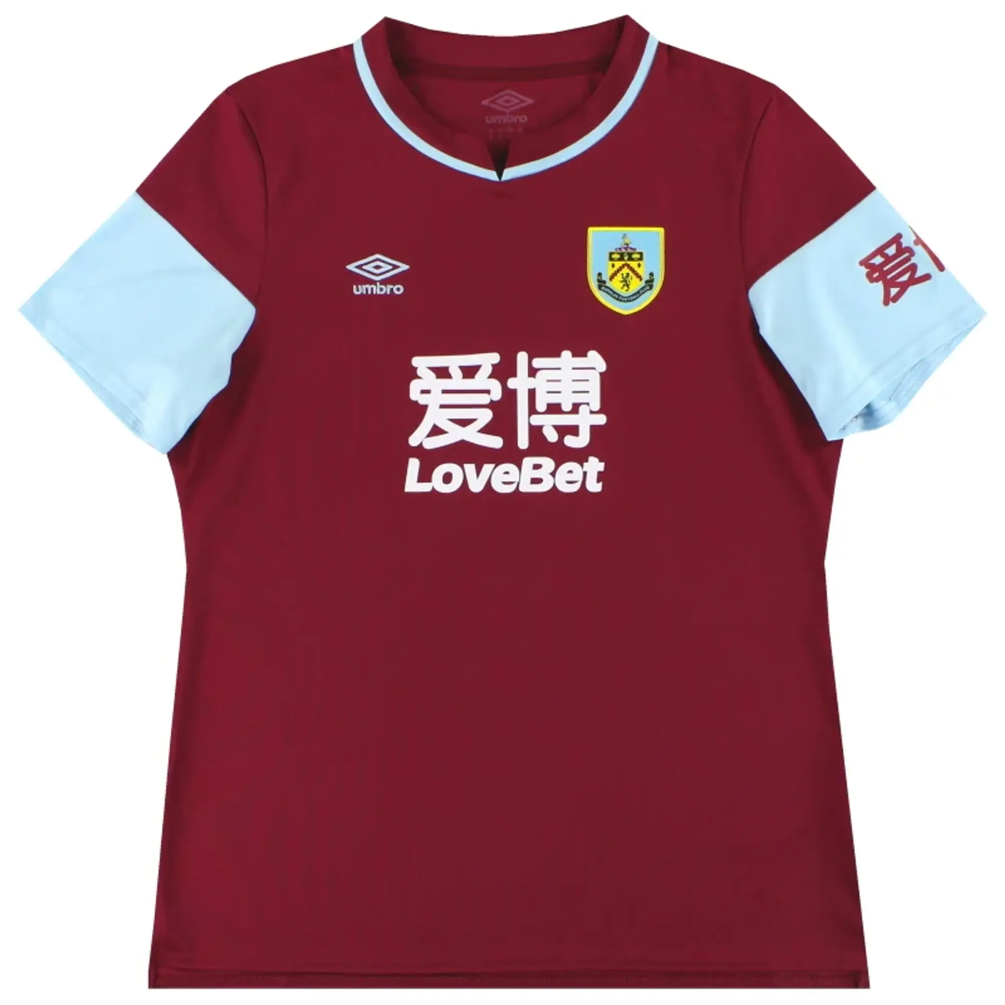 2020-21 Burnley Umbro Home Shirt Women's 16 - Burnley / Excellent / Women's 16