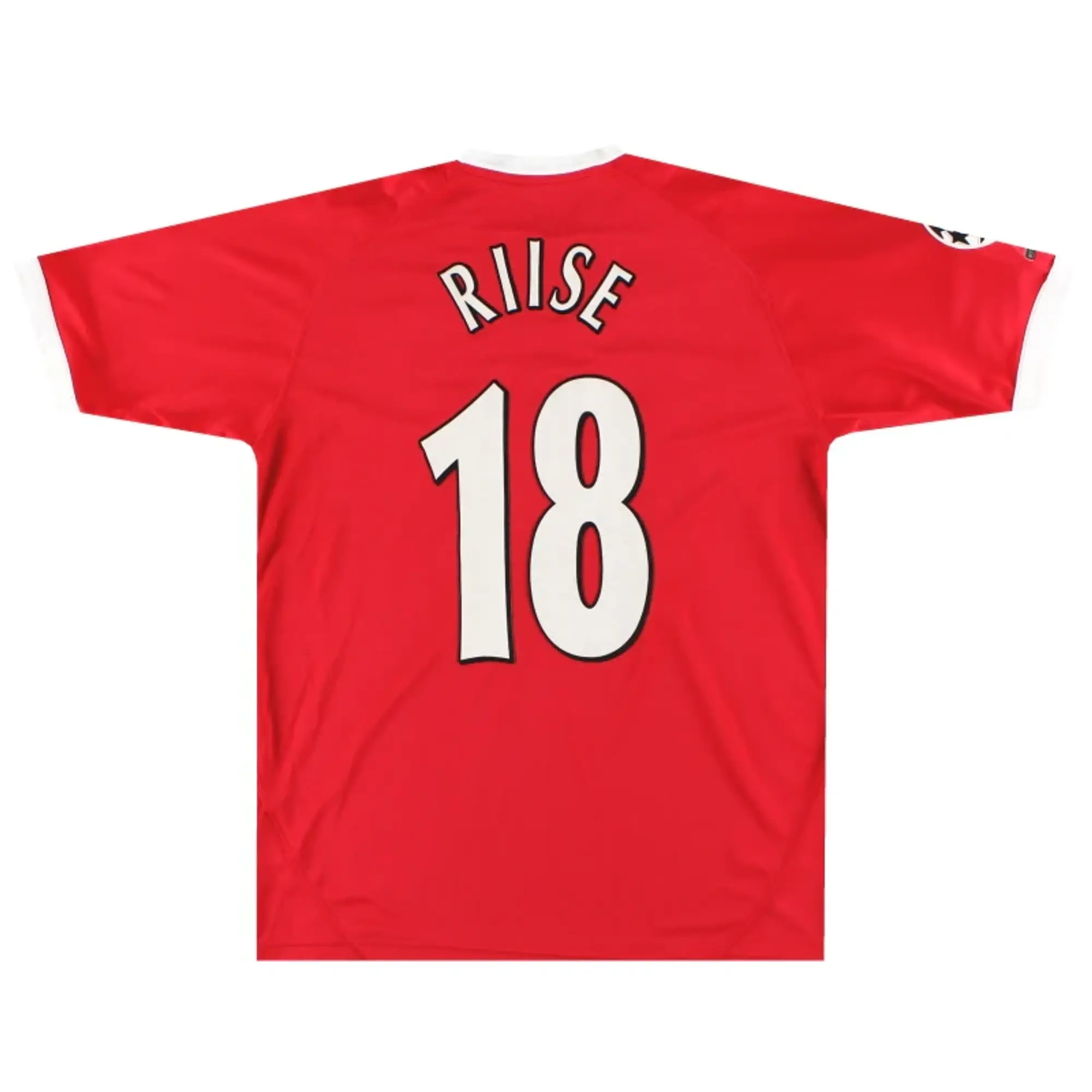 2001-03 Liverpool Reebok European Shirt Riise #18 M - Liverpool / Excellent / Medium