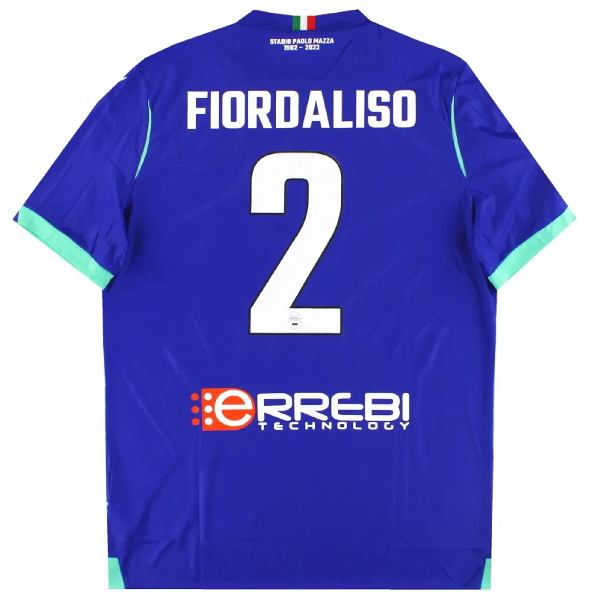 2022-23 SPAL Macron Player Issue Third Shirt Fiordaliso #2 *As New* XL - Other Italian Clubs / As New / XL