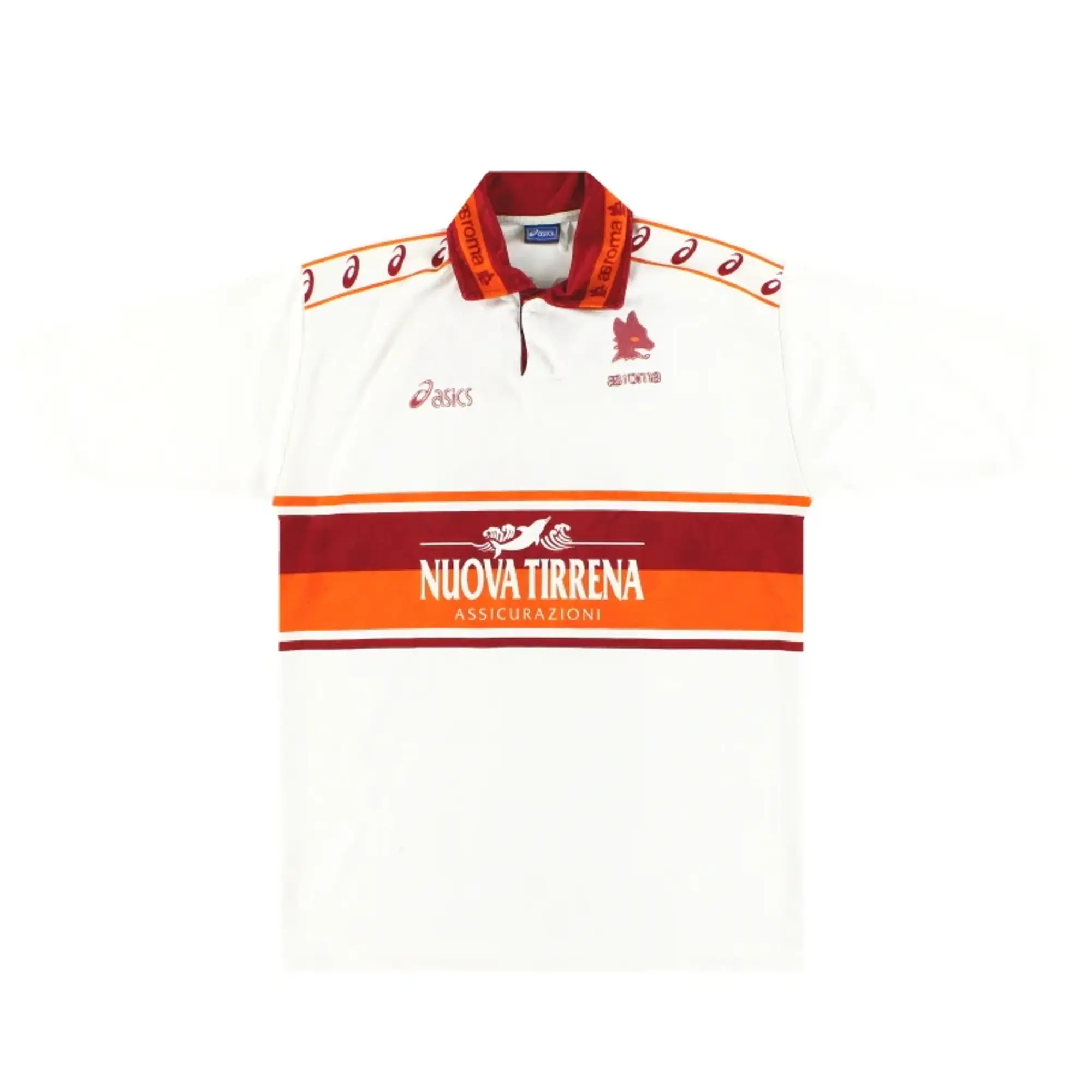 1994-95 Roma Asics Away Shirt #10 L - Roma / Excellent / Large