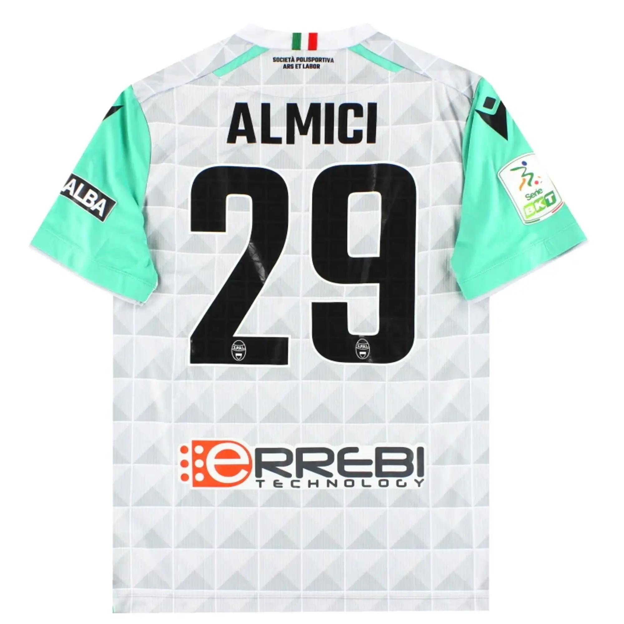 2022-23 SPAL Macron Player Issue Away Shirt Almici #29 *As New* M - Other Italian Clubs / As New / Medium