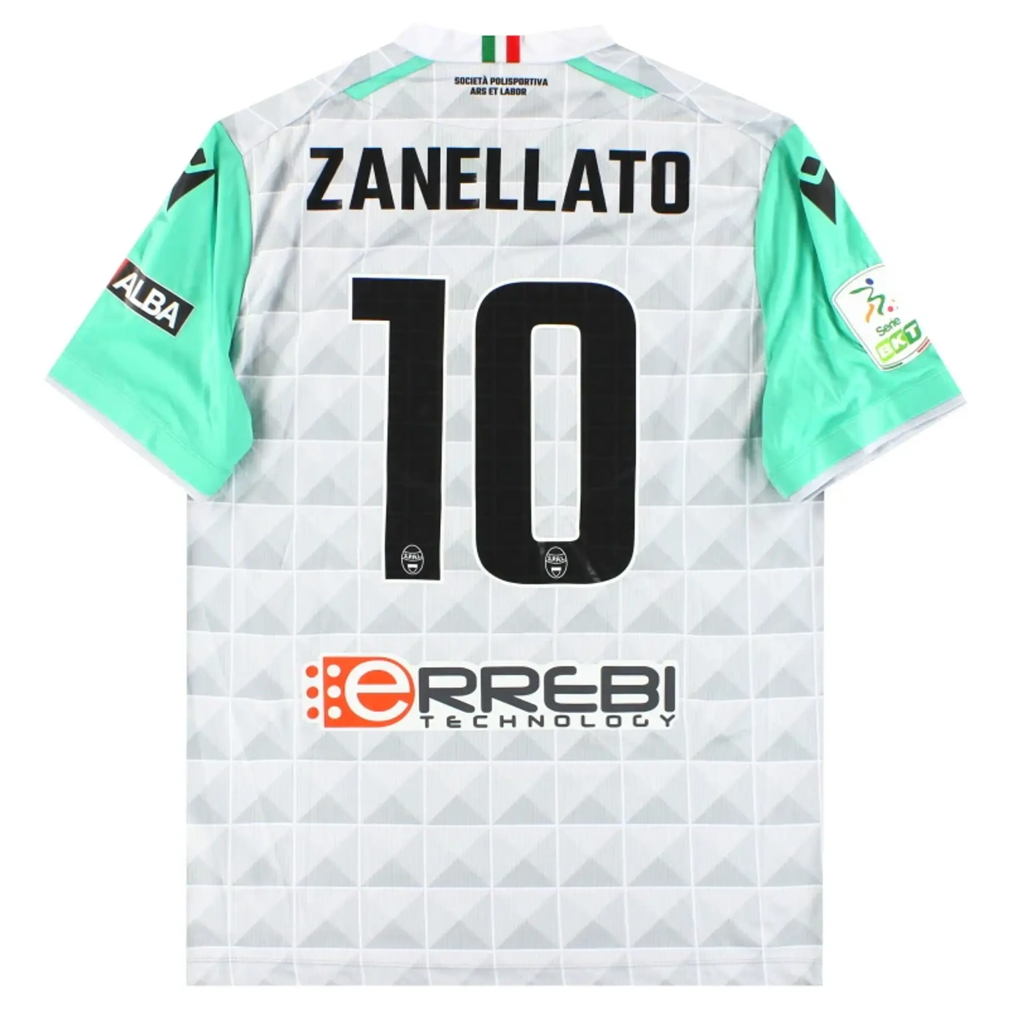 2022-23 SPAL Macron Player Issue Away Shirt Zanellato #10 *As New* XL - Other Italian Clubs / As New / XL