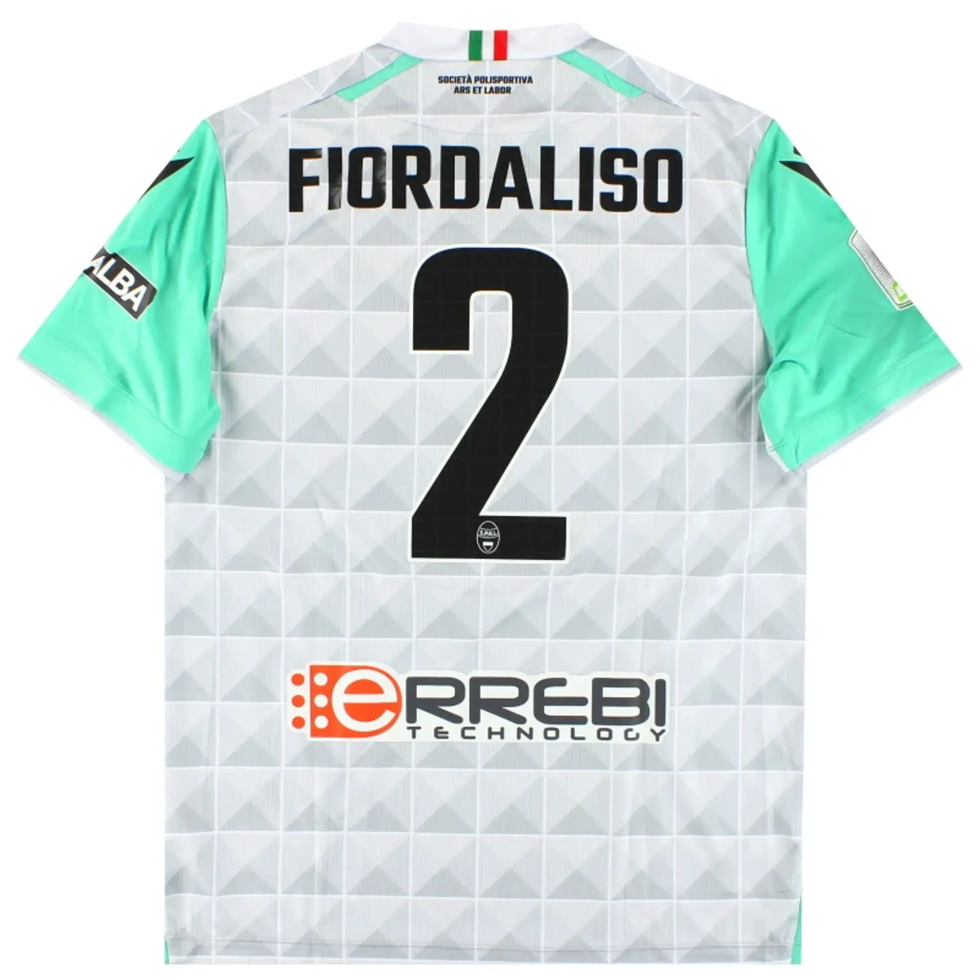 2022-23 SPAL Macron Player Issue Away Shirt Fiordaliso #2 *As New* L - Other Italian Clubs / As New / Large