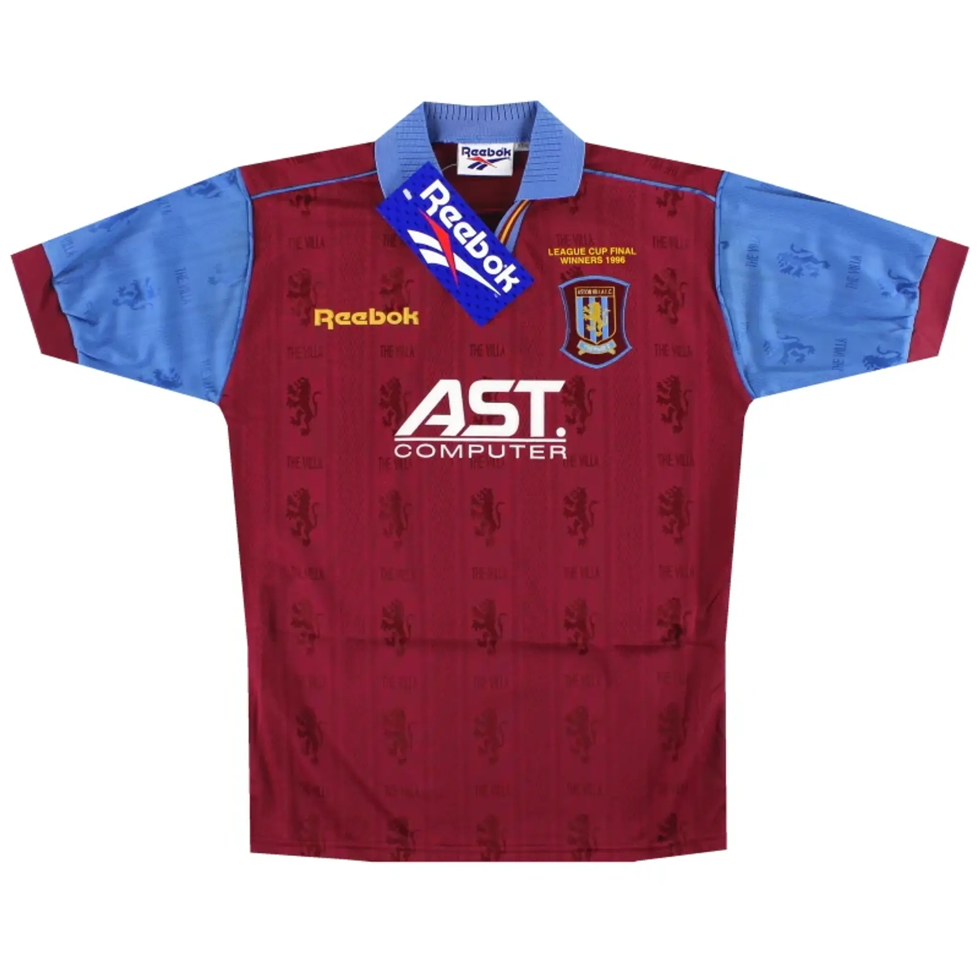 1995-97 Aston Villa Reebok 'Cup Winners' Home Shirt *w/tags* Y - Aston Villa / w/tags / Youth