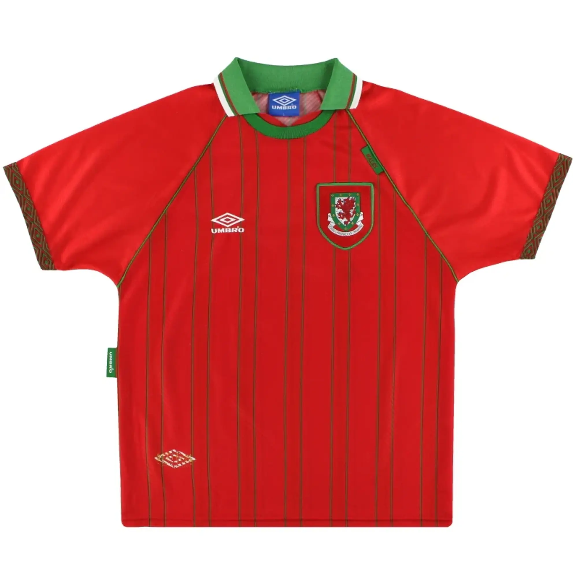 1994-96 Wales Umbro Home Shirt M - Wales / Very Good / Medium