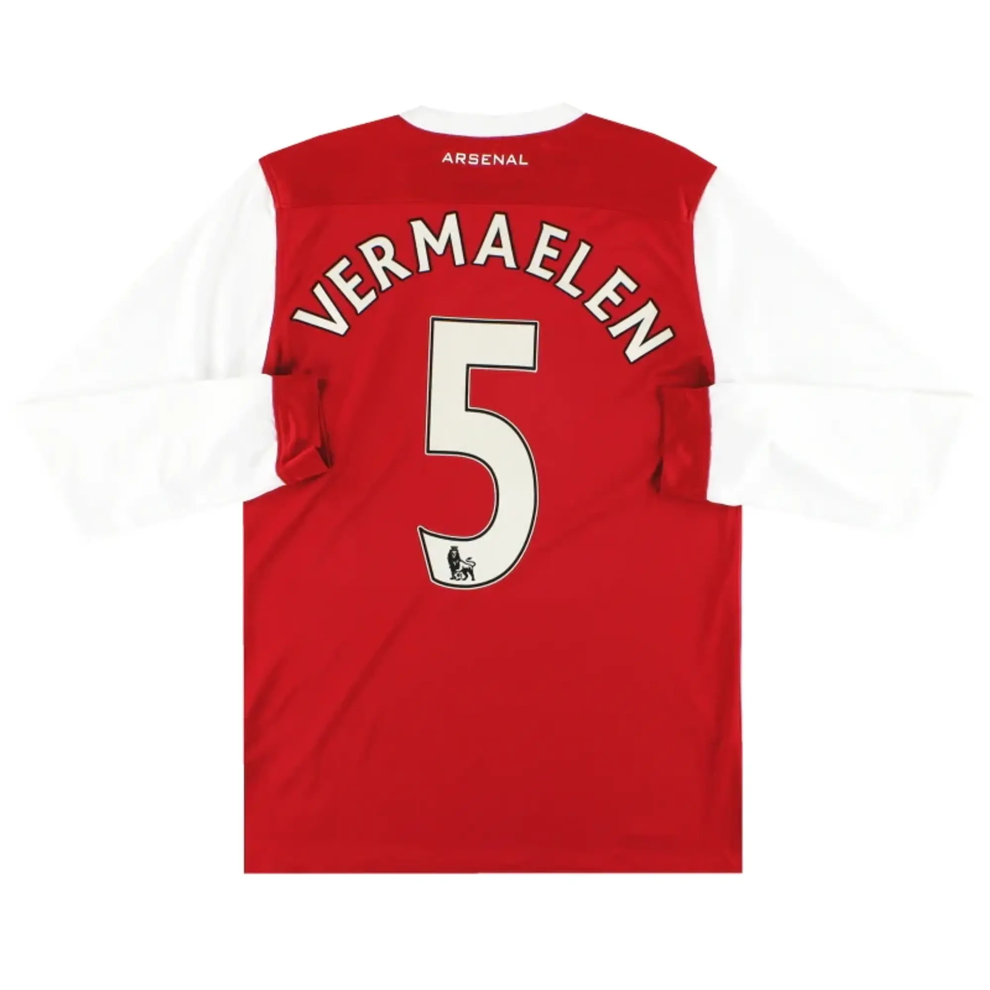 2010-11 Arsenal Nike Home Shirt Vermaelen #5 L/S S - Arsenal / Excellent / Small