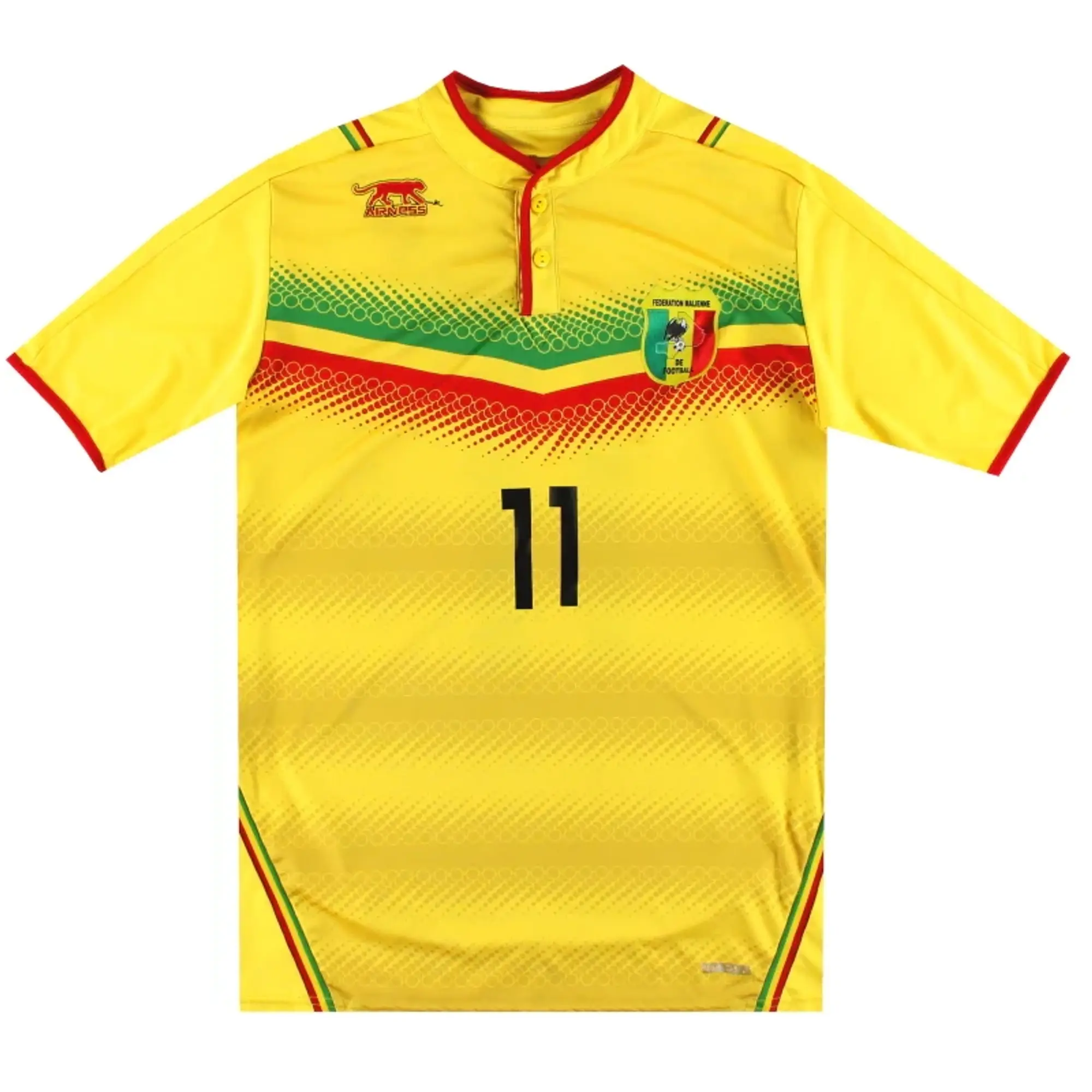 2015-16 Mali Airness Match Issue Home Shirt #11 L - African / Excellent / Large
